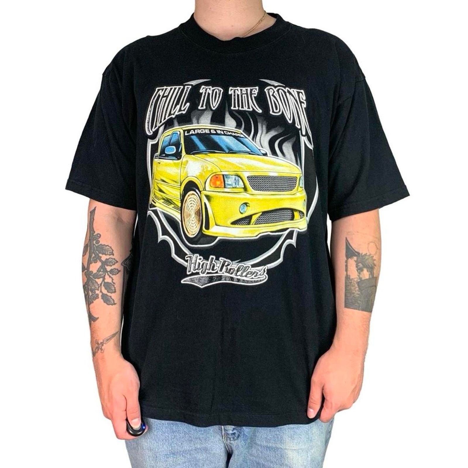 Japanese Brand × Vintage Vintage 90s Hi Rollers Car Graphic T-shirt Size US XL / EU 56 / 4 - 2 Thumbnail