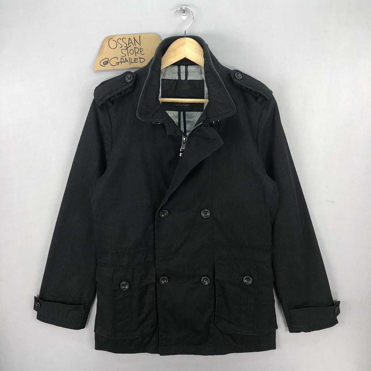 Zara Vintage 00’s Zara Man Double Breasted Zipper Jacket Size US M / EU 48-50 / 2 - 1 Thumbnail