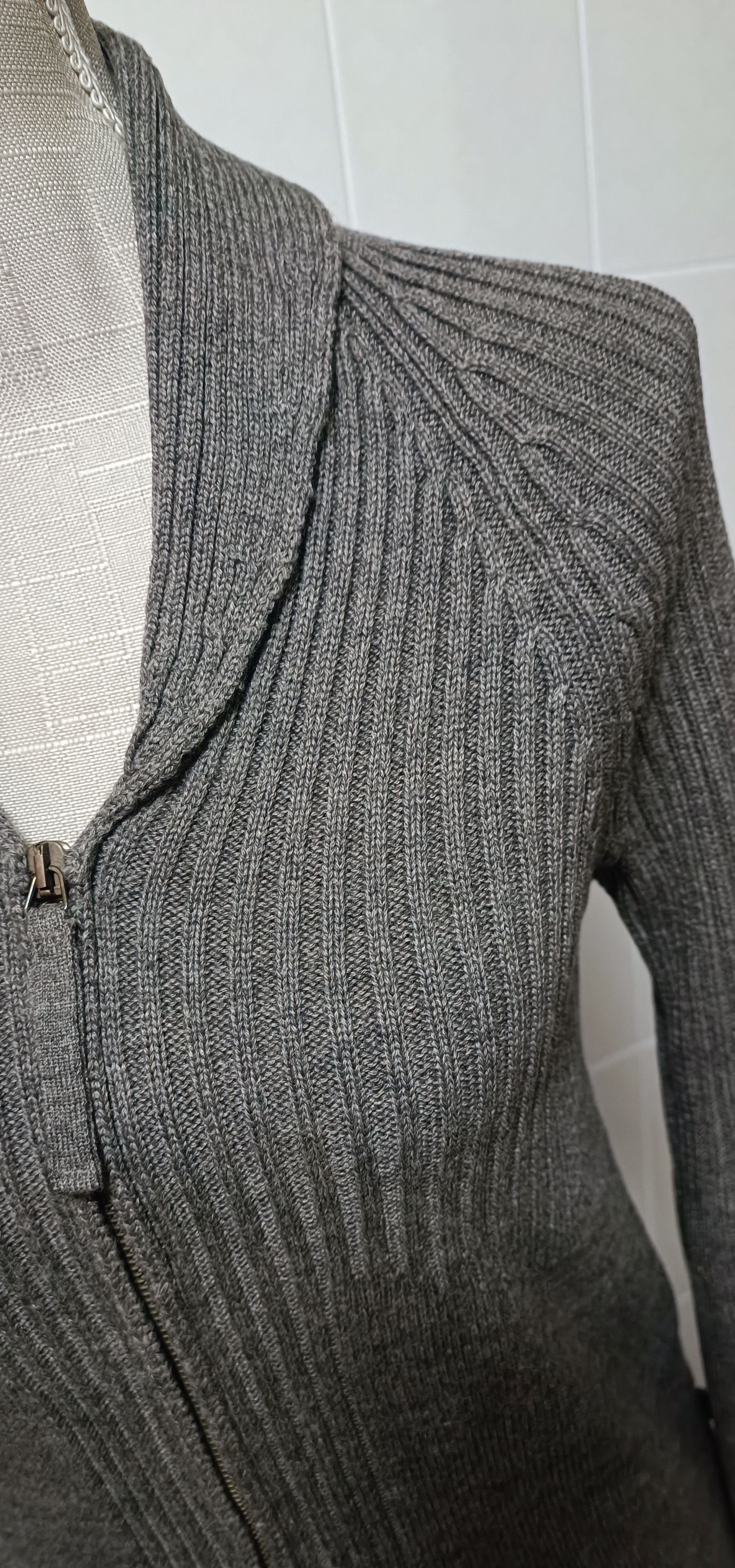 Jean Paul Gaultier 90's - Mink color wool cardigan Size S / US 4 / IT 40 - 8 Thumbnail