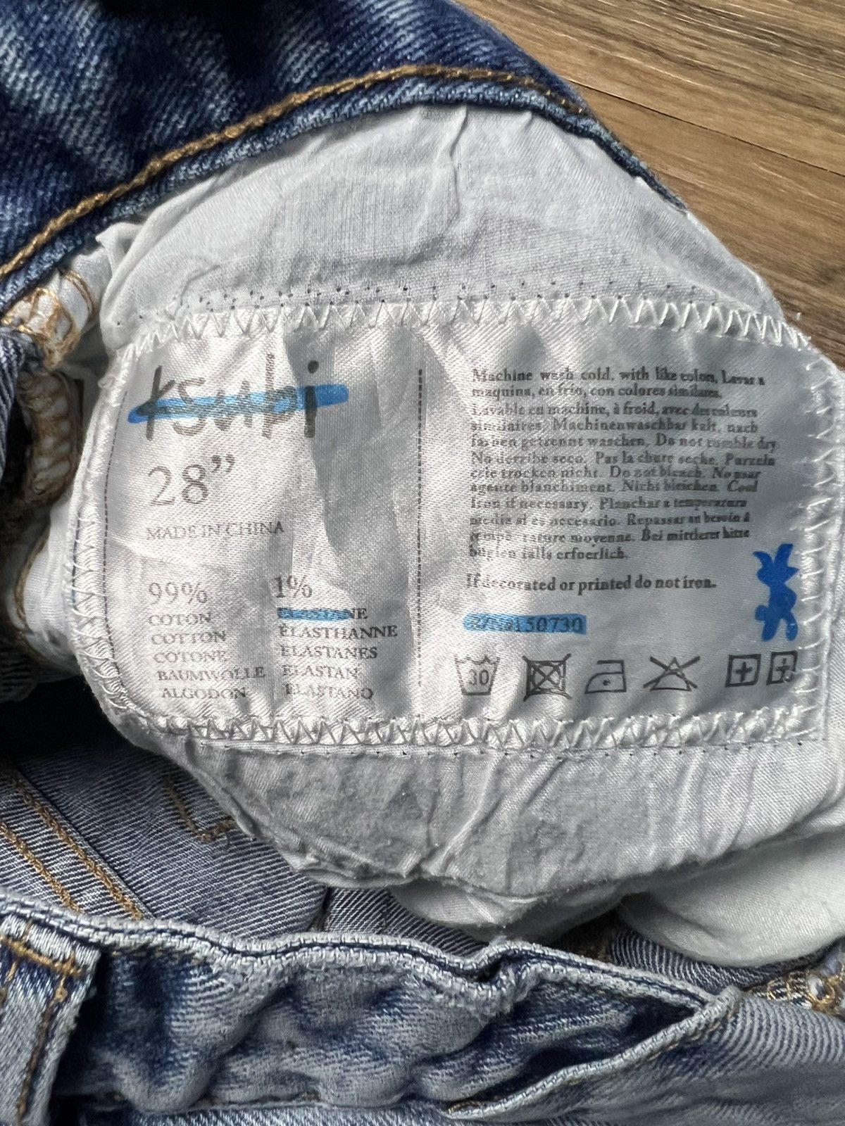 Yasuyuki Ishii Ksubi(Tsubi)CHITCH CHOP Billbored Blue Distressed Jeans (43) Size US 28 / EU 44 - 10 Thumbnail