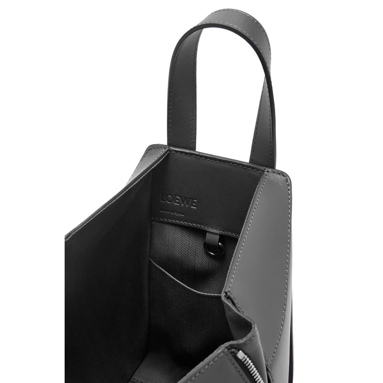 Loewe LOEWE Hammock Compact $3500 Black Satin/Leather Handbag New Size ONE SIZE - 5 Thumbnail
