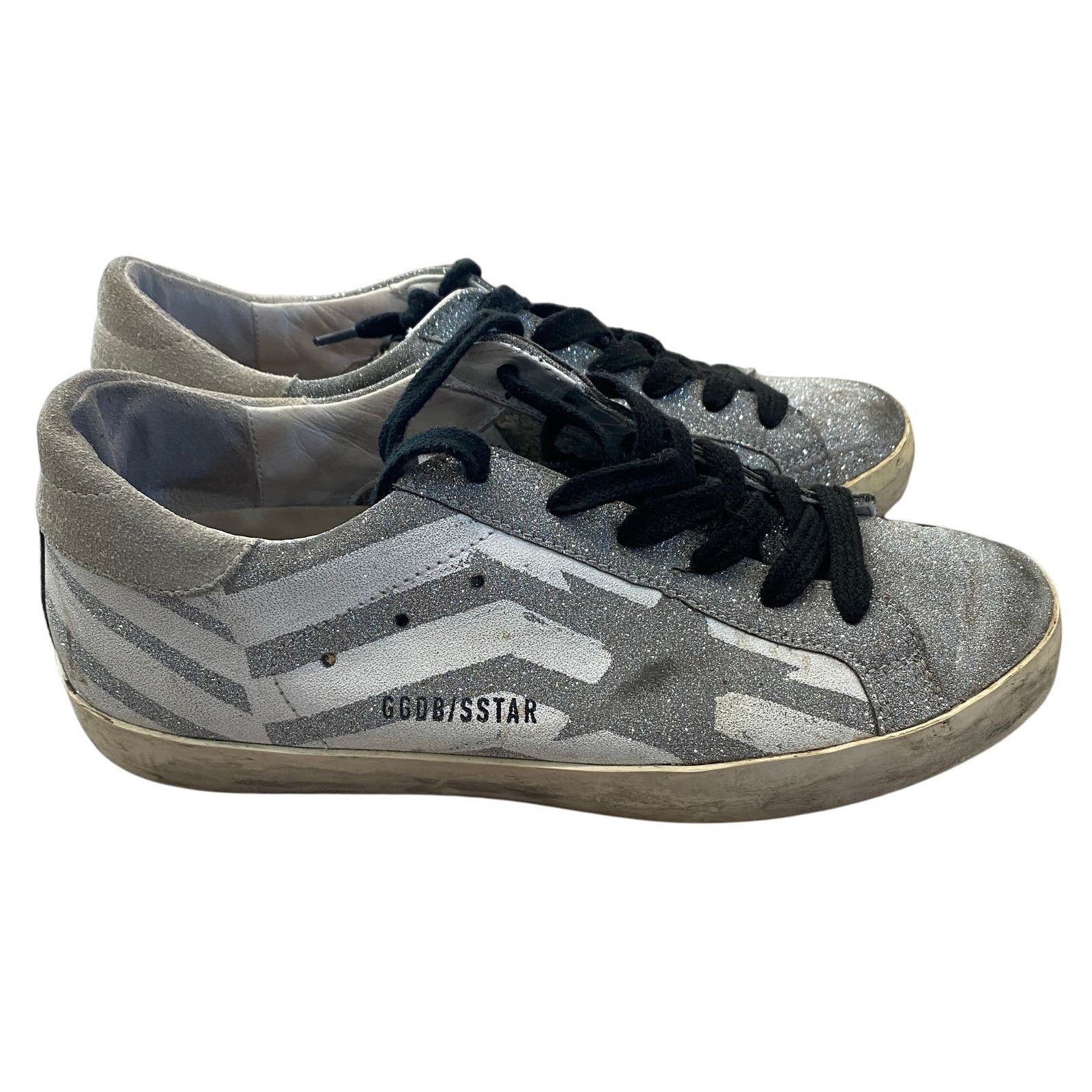 Golden Goose Golden Goose Superstar GGDB Glitter Flag Sneakers Shoes W38 Size US 8 / IT 38 - 1 Thumbnail