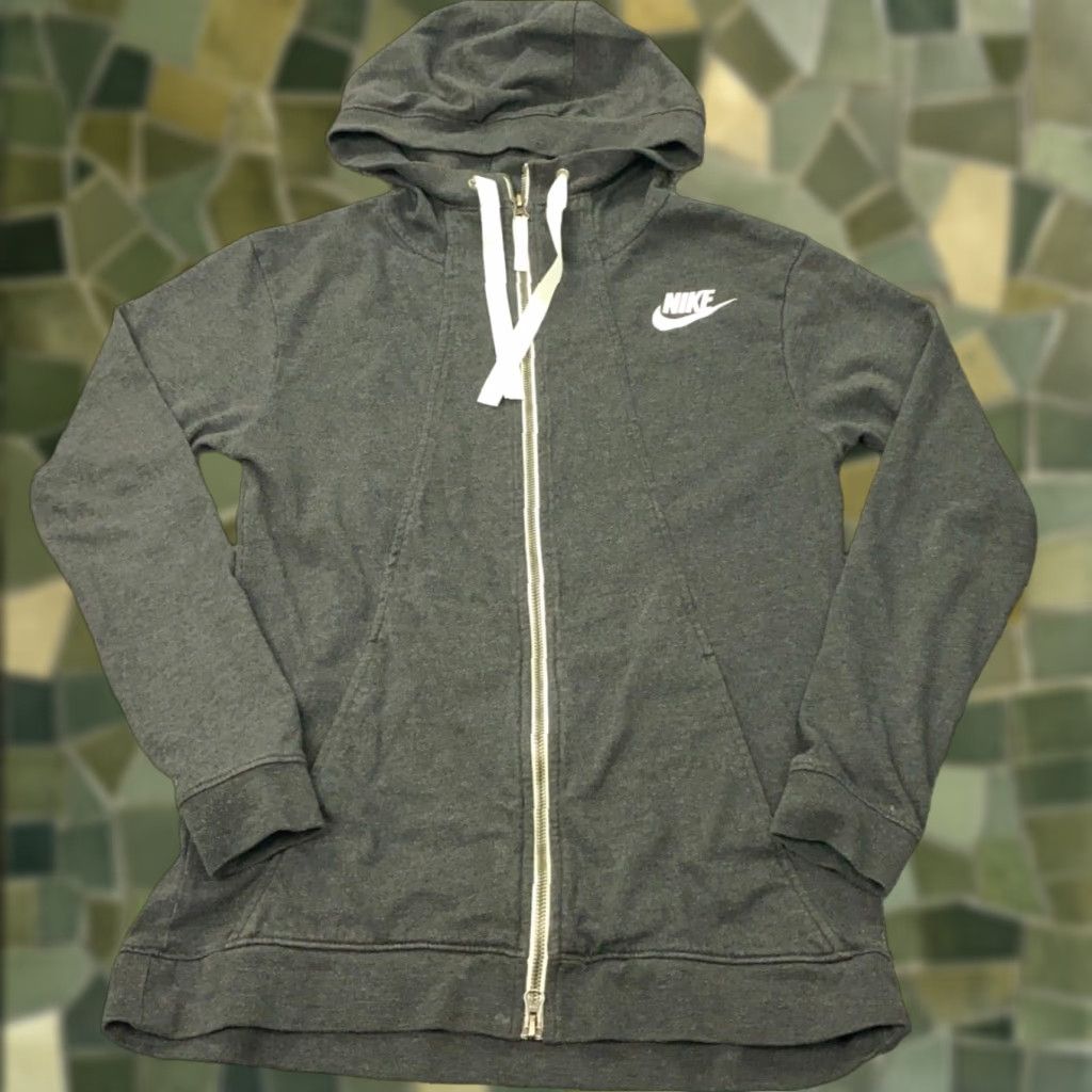 Nike Nike Hoodie Womens XS Gray Zip Sweatshirt Swoosh Red Tag Vintage Size XS / US 0-2 / IT 36-38 - 1 Thumbnail