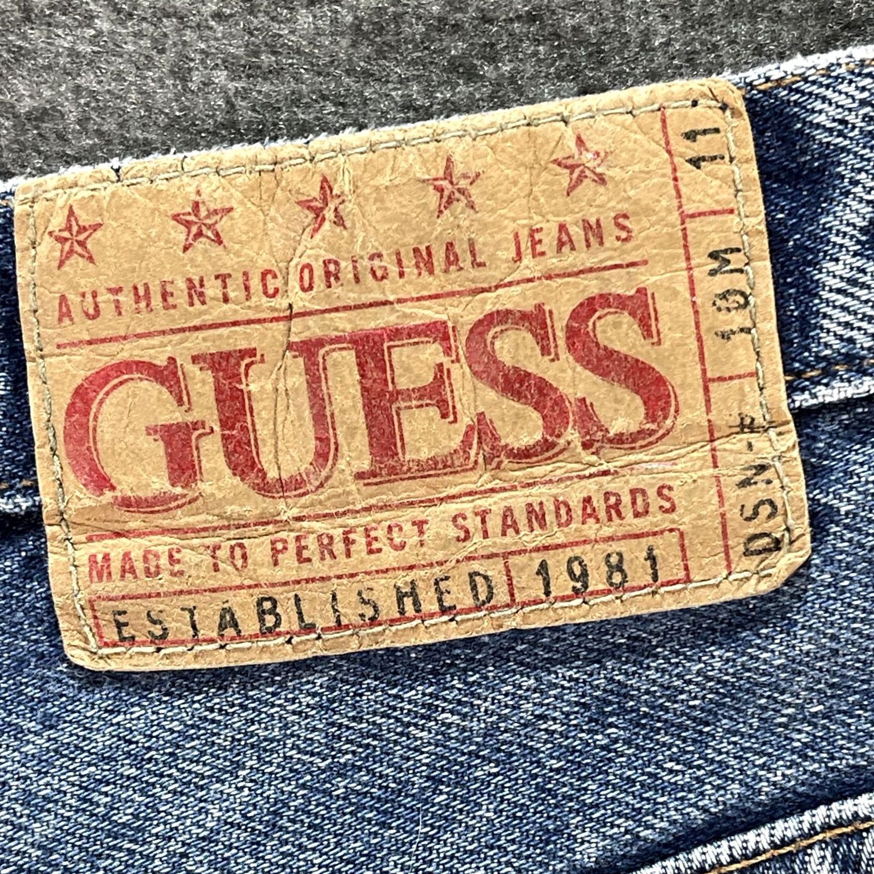 Guess VINTAGE GUESS Jeans Shorts Bermuda Mens 29 Blue Denim Made in USA Triangle Patch 90s Size US 29 - 4 Thumbnail