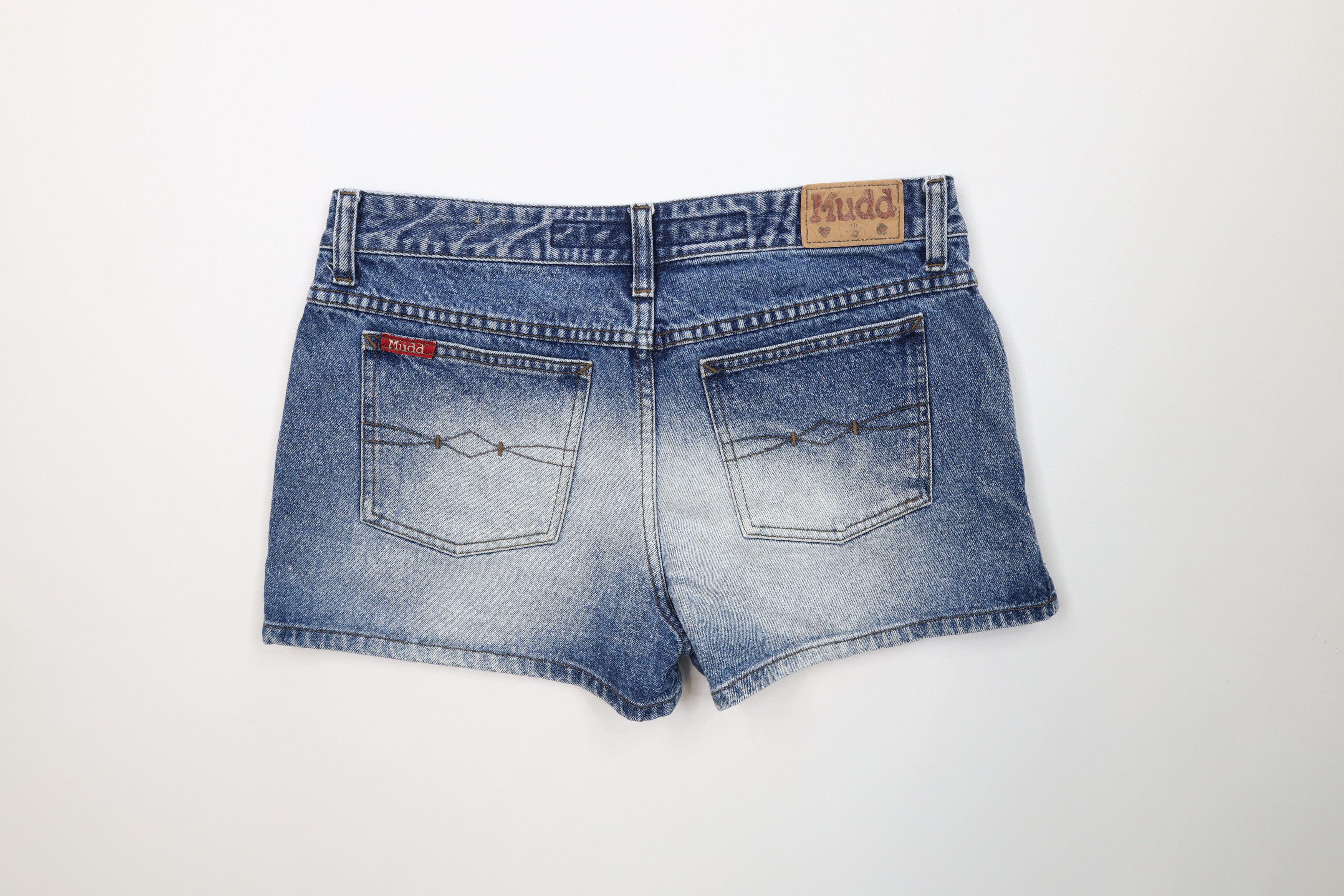 Vintage Vintage 90s Y2K Mudd Babydoll Denim Jean Shorts Jorts Blue Size 32" / US 10 / IT 46 - 9 Thumbnail