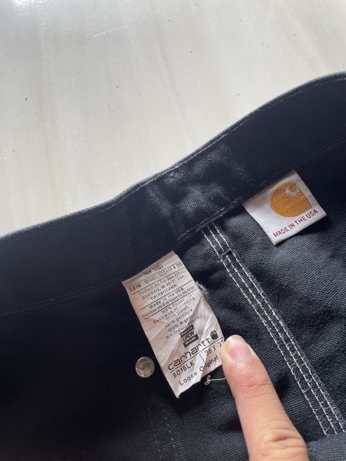 Carhartt VINTAGE CARHARTT B01BLK DOUBLE KNEE PANTS Size US 36 / EU 52 - 6 Thumbnail