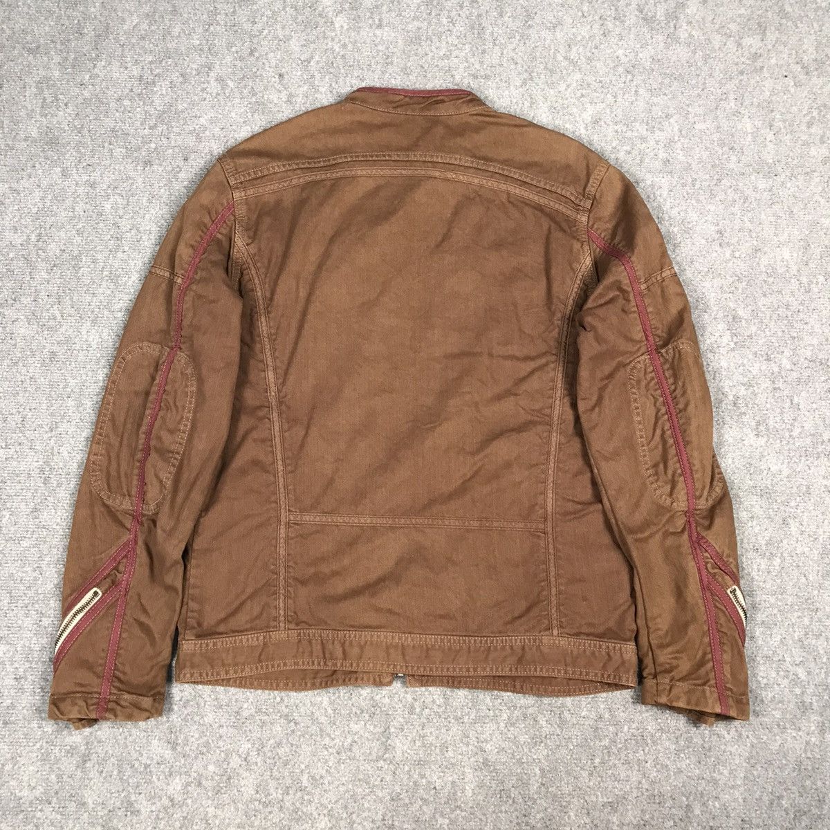 Japanese Brand × Vintage BALL BRAND BROWN BIKES STYLE ZIPPER JACKET Size US M / EU 48-50 / 2 - 6 Thumbnail
