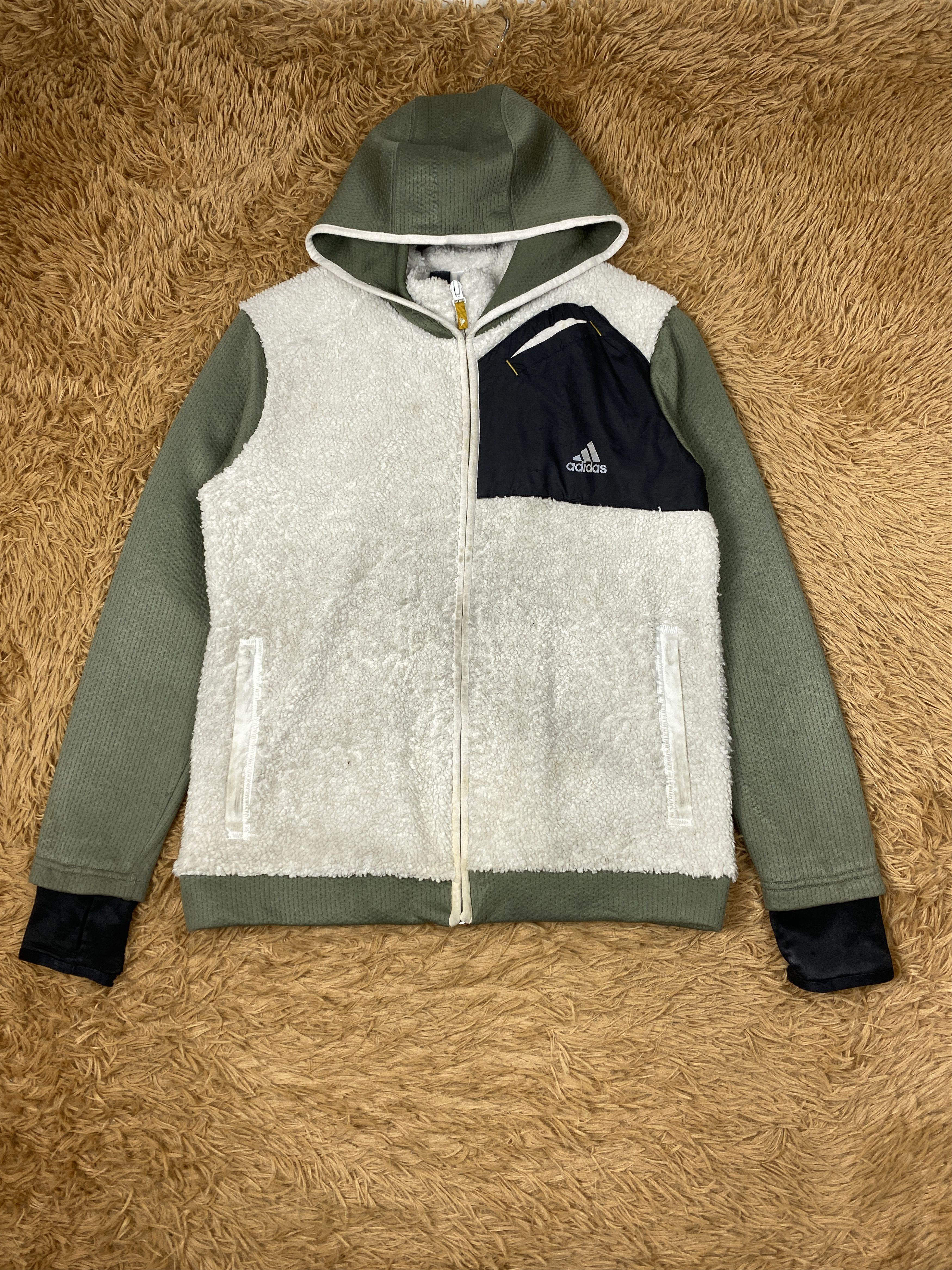 Adidas Vintage Adidas Fleece With Hoodies Jacket PJ2577 Size US XS / EU 42 / 0 - 1 Thumbnail