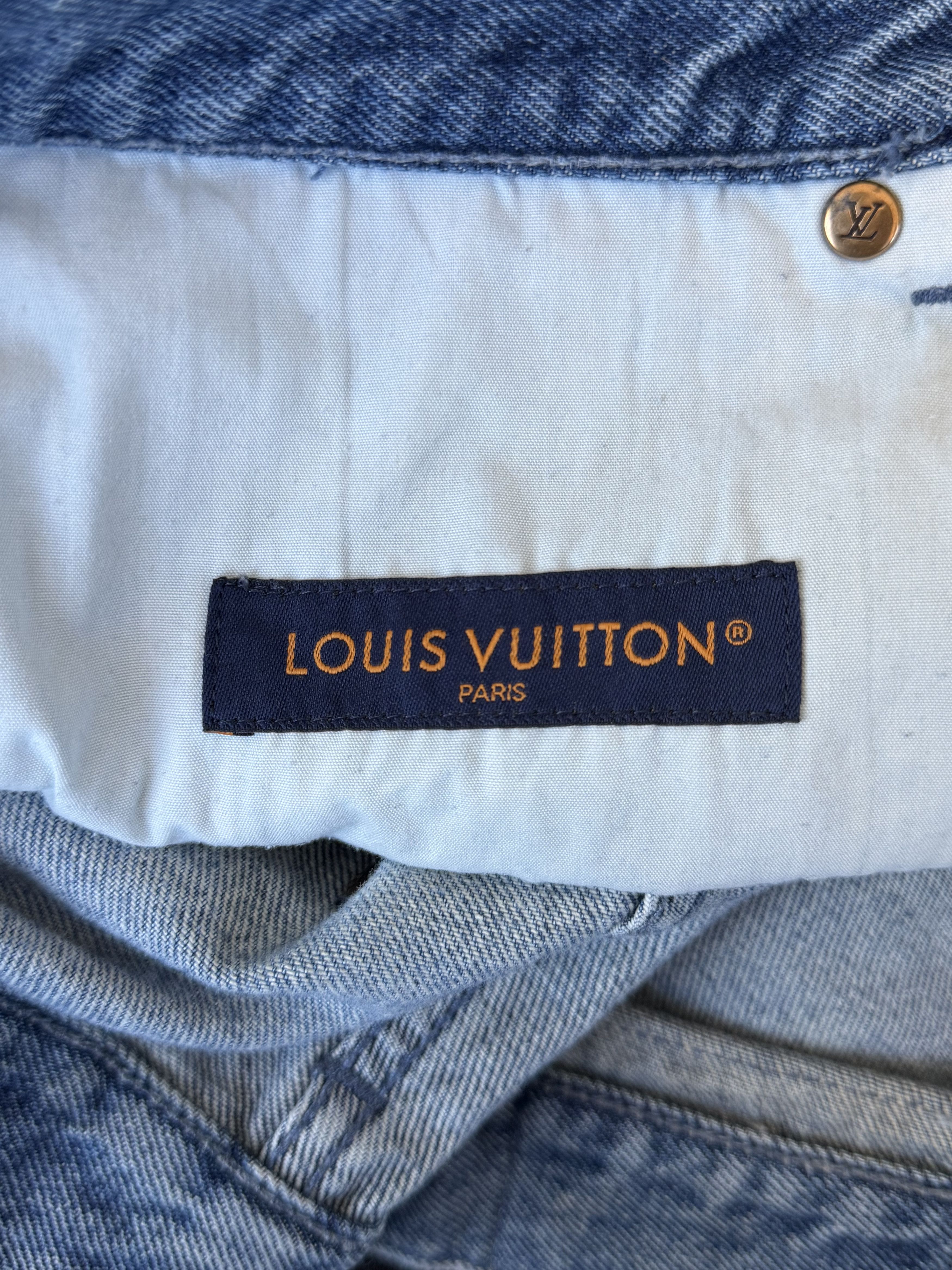 Louis Vuitton Louis Vuitton Blue Monogram Carpenter Denim Shorts Size US 34 / EU 50 - 3 Thumbnail
