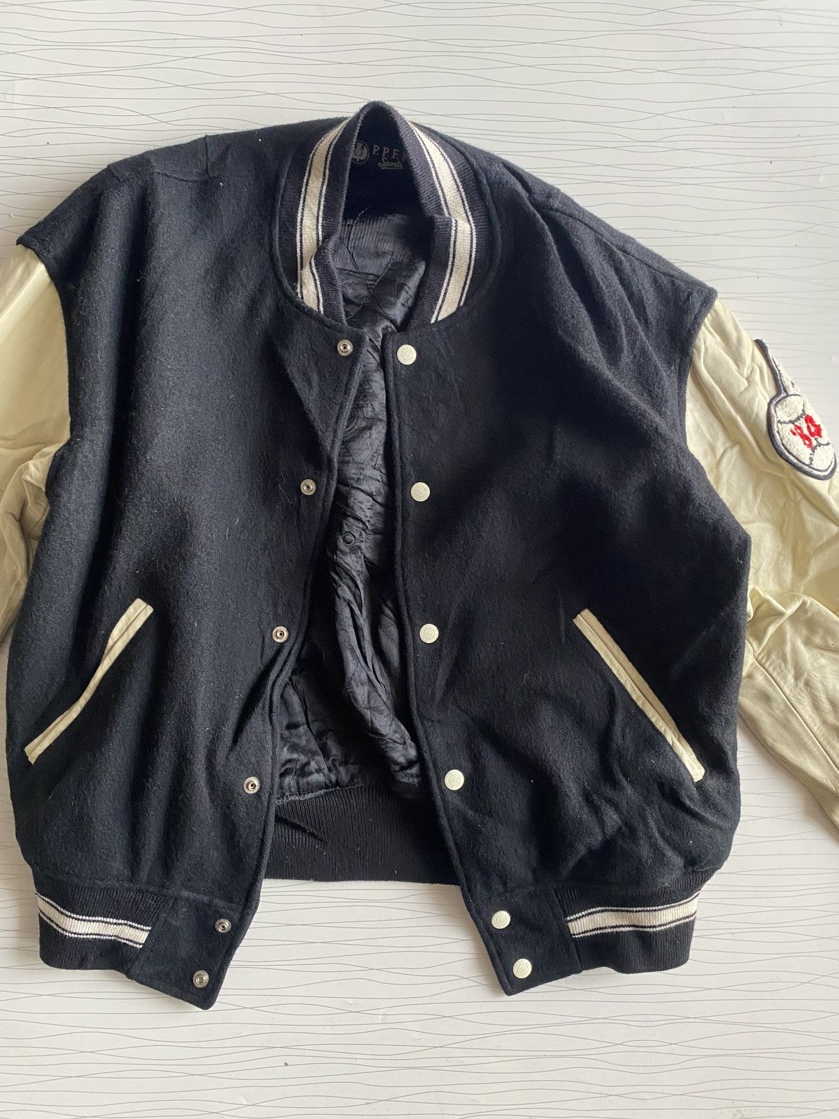PPFM PPFM Varsity jacket Embroidery SpellOut Leather Size US M / EU 48-50 / 2 - 10 Thumbnail