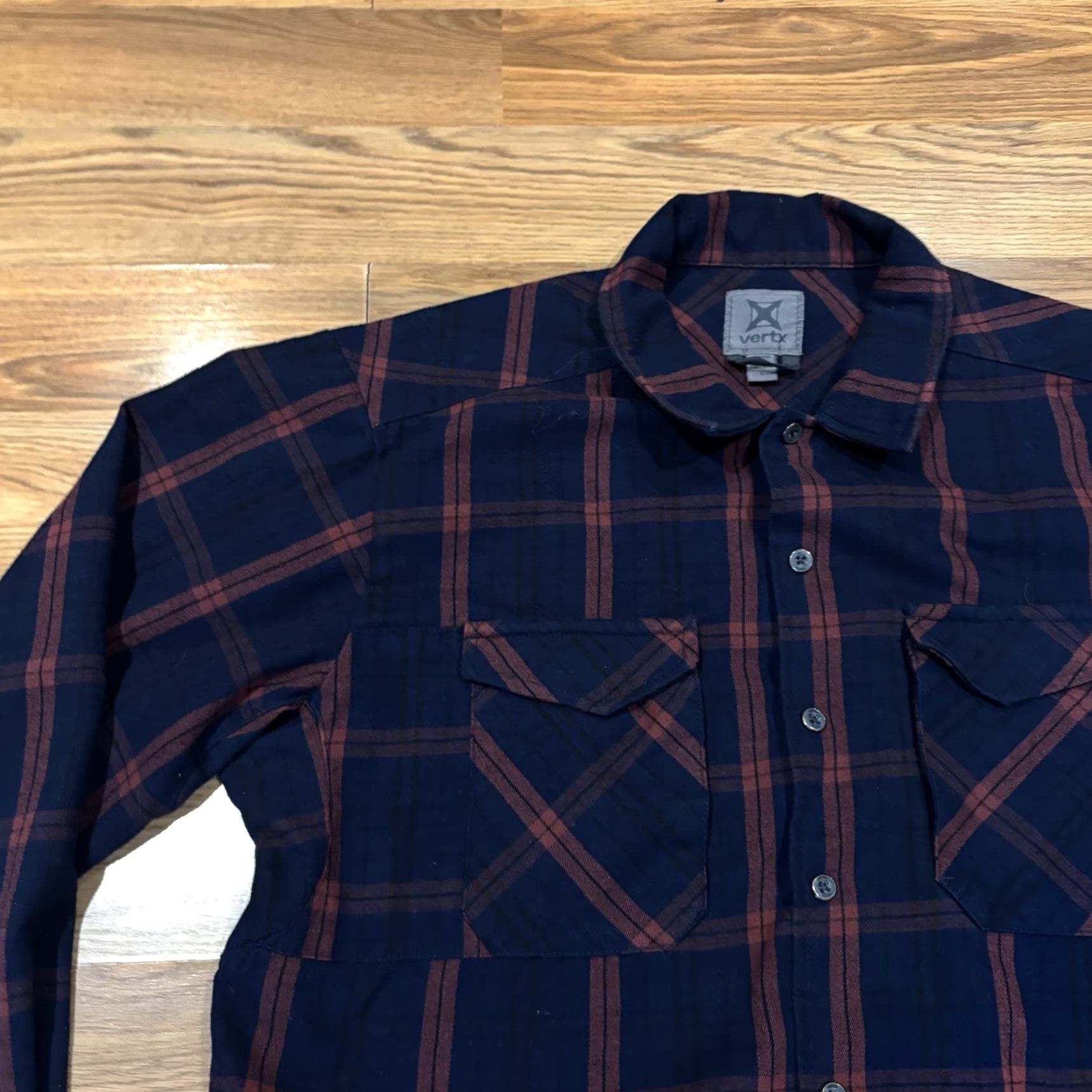 Vintage Vertx Canyon Valley Heavyweight Flannel Plaid Snap Button-Up Shirt Men’s L Size US L / EU 52-54 / 3 - 3 Thumbnail