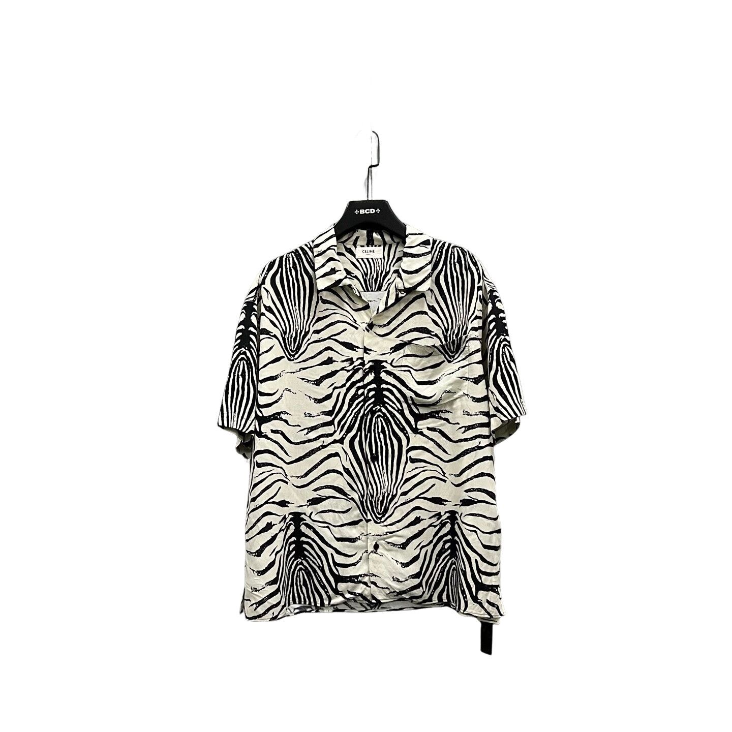 Celine Celine Zebra Print Short Sleeve Shirt Size S Size US S / EU 44-46 / 1 - 1 Thumbnail