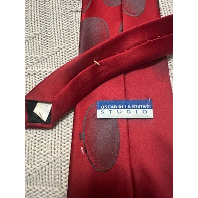 Oscar De La Renta Oscar de la Renta red silk tie Size ONE SIZE - 2 Thumbnail