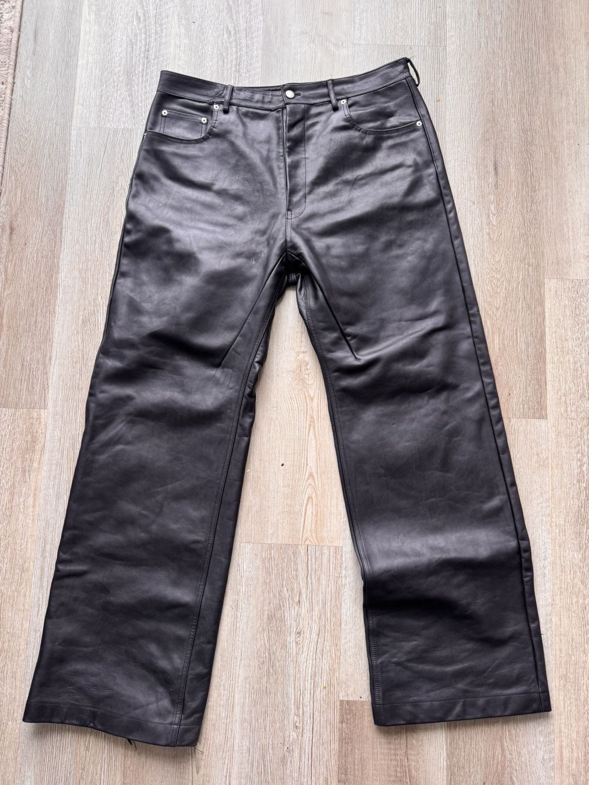 Rick Owens Rick Owens leather geth pants Size US 36 / EU 52 - 1 Thumbnail