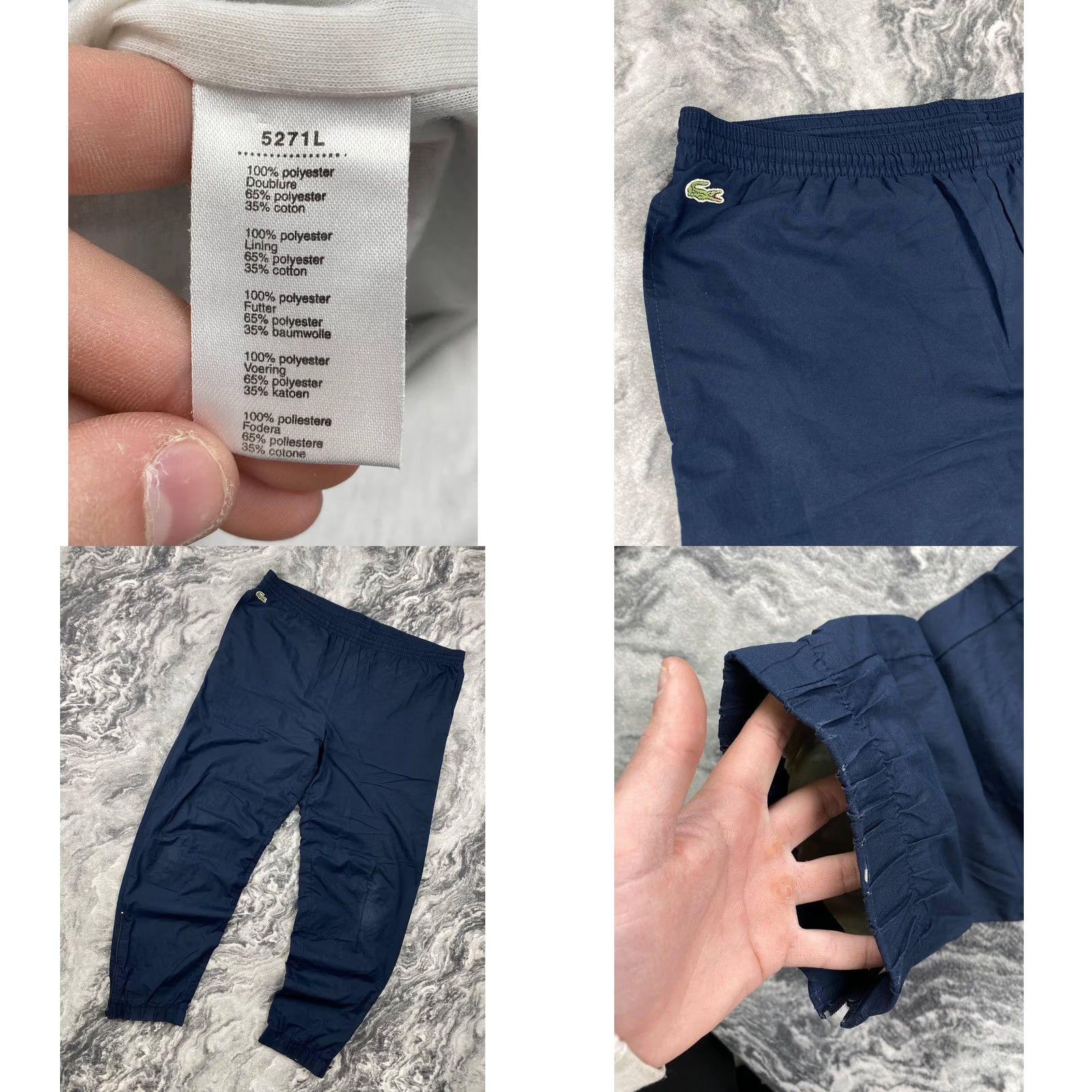 Lacoste VINTAGE Lacoste Sport Nylon Tracksuit Jacket And Pants Men XL Blue Size 46R - 8 Thumbnail