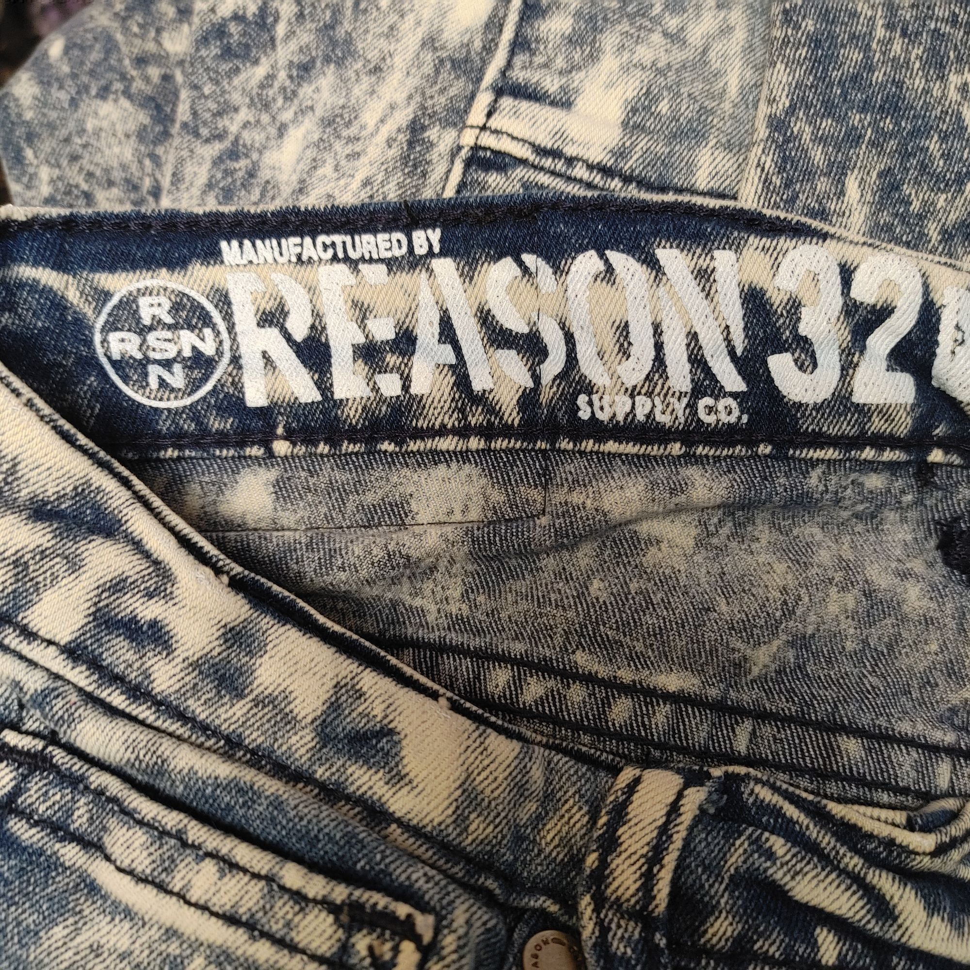 Reason RSN | Reason Supply Co. Women's Skinny Leg Acid Washed Jeans Size 32" / US 10 / IT 46 - 2 Thumbnail