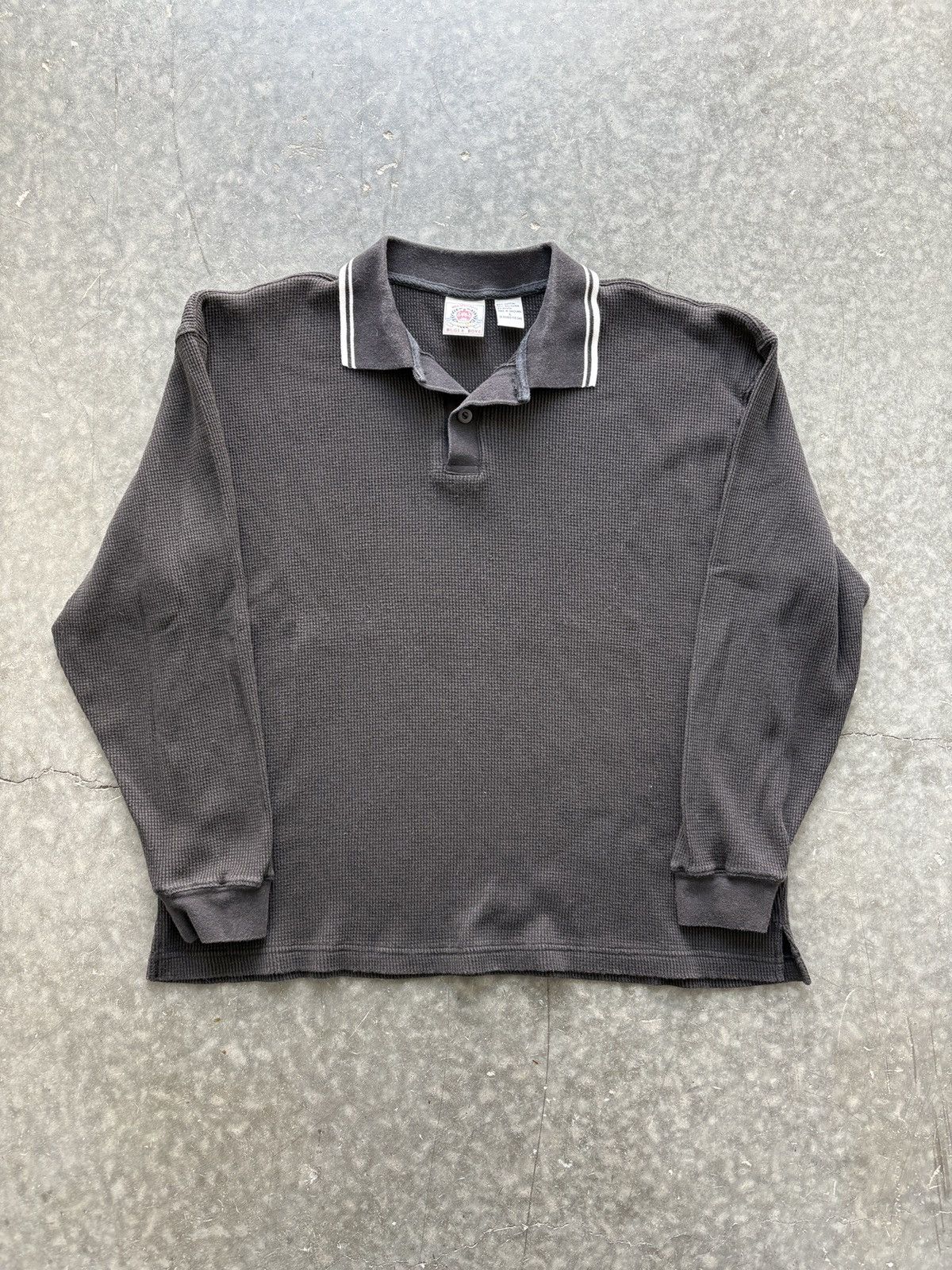 Bugle Boy Vintage Y2K Bugle Boy Thermal Henley Collared Shirt Size US L / EU 52-54 / 3 - 1 Thumbnail