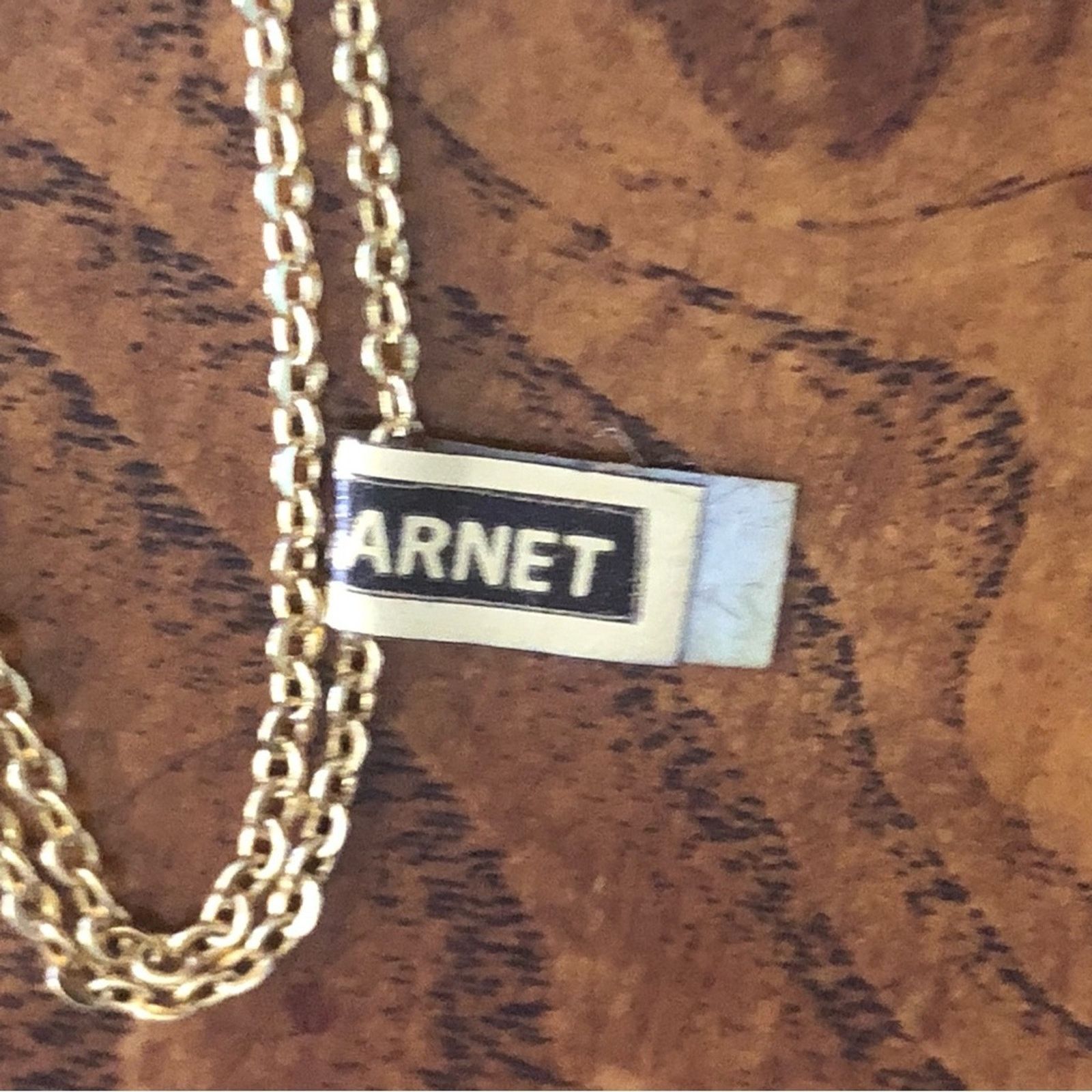 Vintage Vintage genuine garnet gold plated rolo chain necklace NWT Size ONE SIZE - 4 Thumbnail