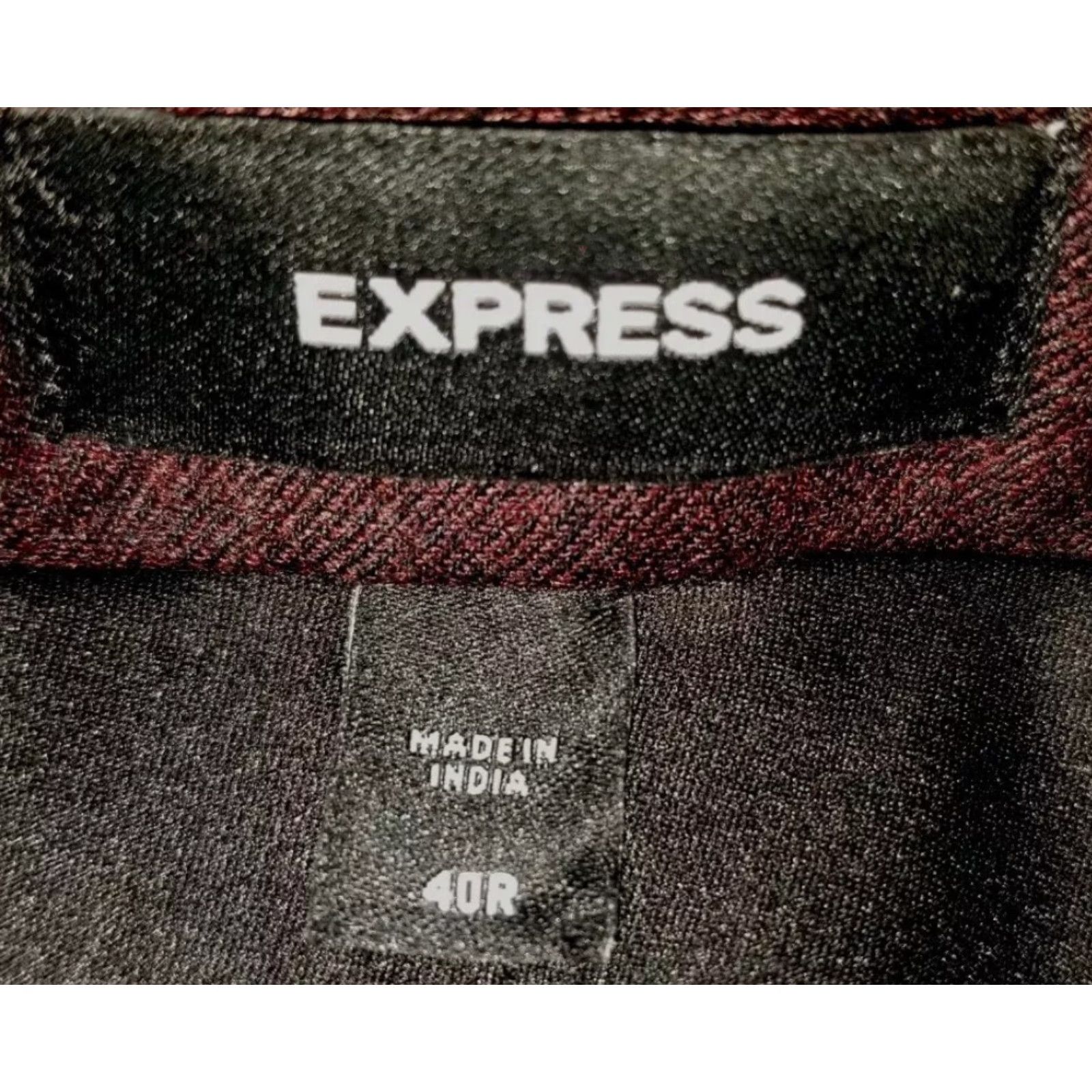 Express Express Sport Coat Jacket Purple Wool Stretch 40R Men Regular Single-Breasted Two-Button Peak Lapel Vintage No N/A Size US XXS / EU 40 - 4 Thumbnail
