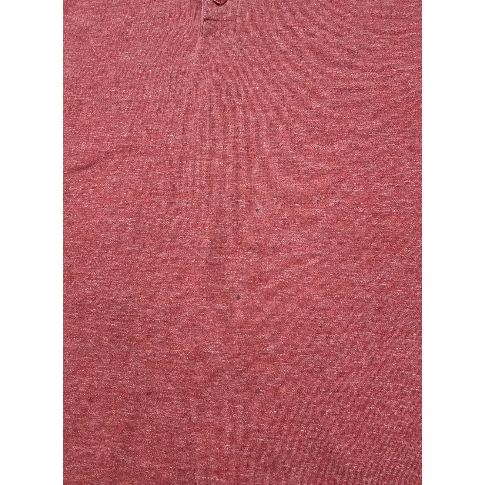 Vintage L.L. Bean Henley Button Crew Neck Pullover Shirt Men L Red Regular Fit, Knit, Long Sleeve, Solid, Casual, Fall/Winter/Spring, USA Theme Size US L / EU 52-54 / 3 - 2 Thumbnail