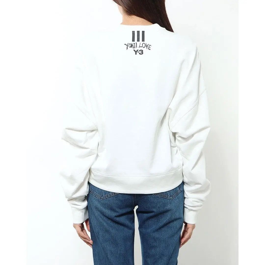 Adidas × Yohji Yamamoto Adidas x Yohji Yamamoto Y3 Yohji Love Cropped Sweatshirt Y2K Size L / US 10 / IT 46 - 1 Thumbnail