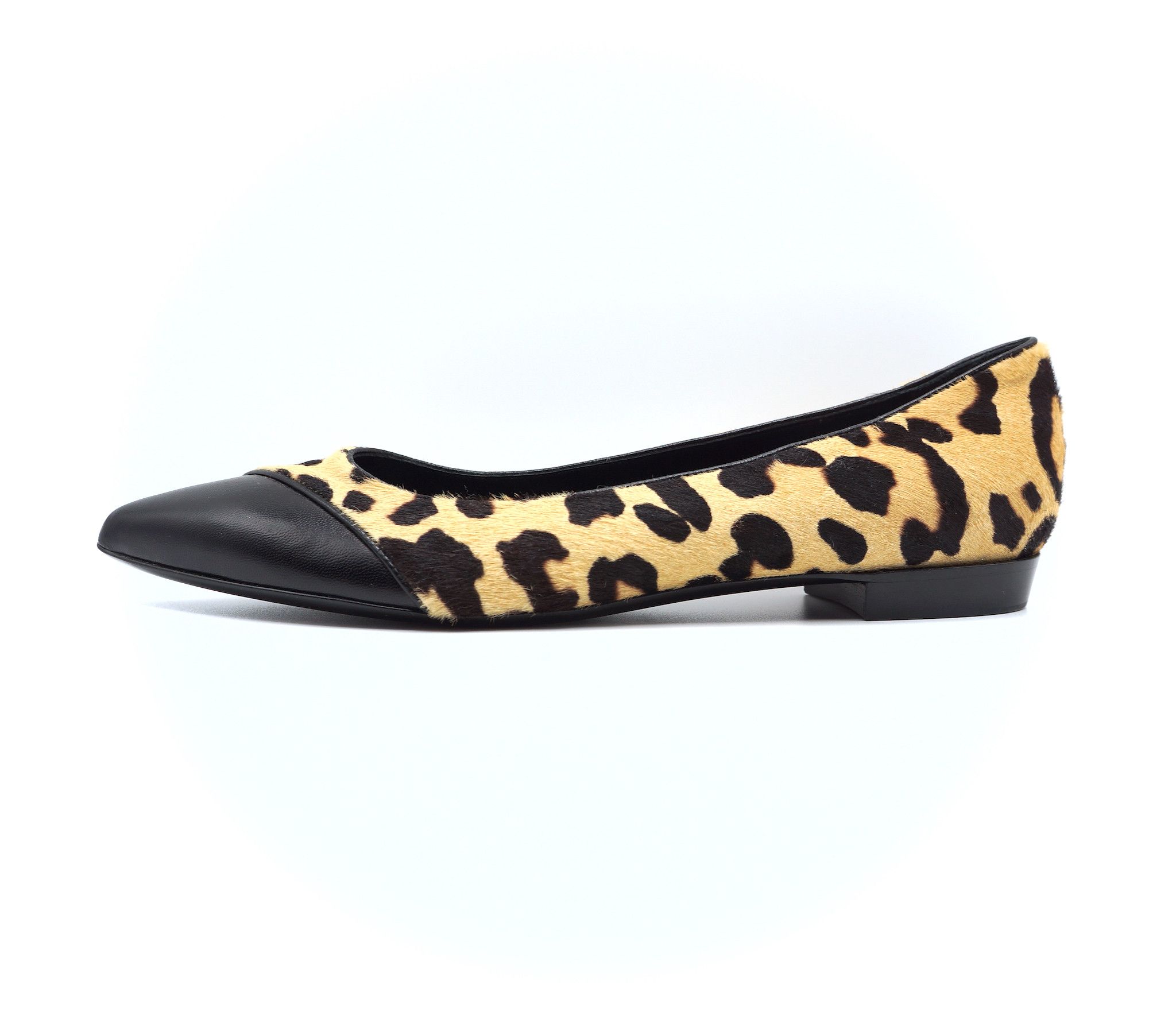 Saint Laurent Paris Calf Hair Leopard Print Flats NWT Size US 6.5 / IT 36.5 - 1 Thumbnail