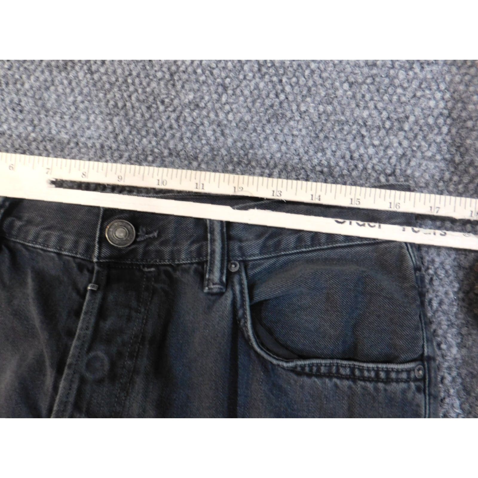 Allsaints AllSaints Jeans Men 32x30 Gray Denim Straight Button Fly 30 In Inseam Classic Cowboy Pockets Regular Style Modern Fit Mens Size US 32 / EU 48 - 4 Thumbnail