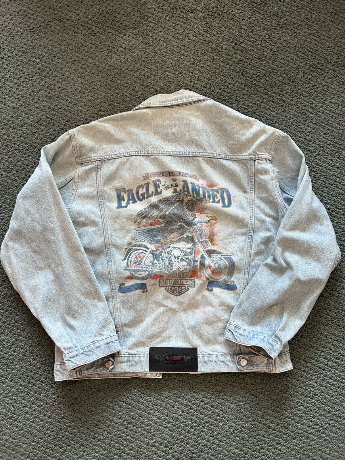 Harley Davidson VINTAGE RARE HARLEY DAVIDSON DENIM JACKET Size US L / EU 52-54 / 3 - 1 Thumbnail