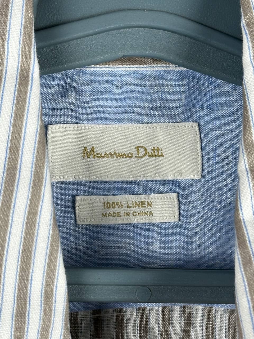 Massimo Dutti Massimo Dutti Luxury Beige Striped Linen Shirt Size US M / EU 48-50 / 2 - 5 Thumbnail