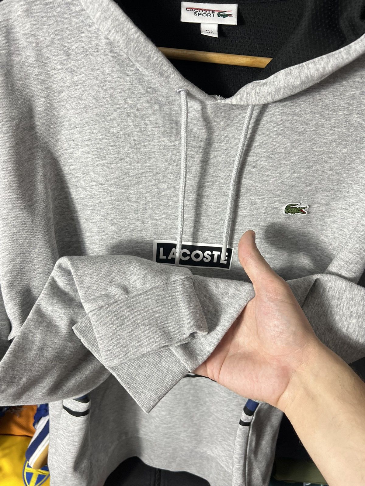Lacoste 🩶 Lacoste Sport Hoodie Grey Blue Size M Size US M / EU 48-50 / 2 - 7 Thumbnail