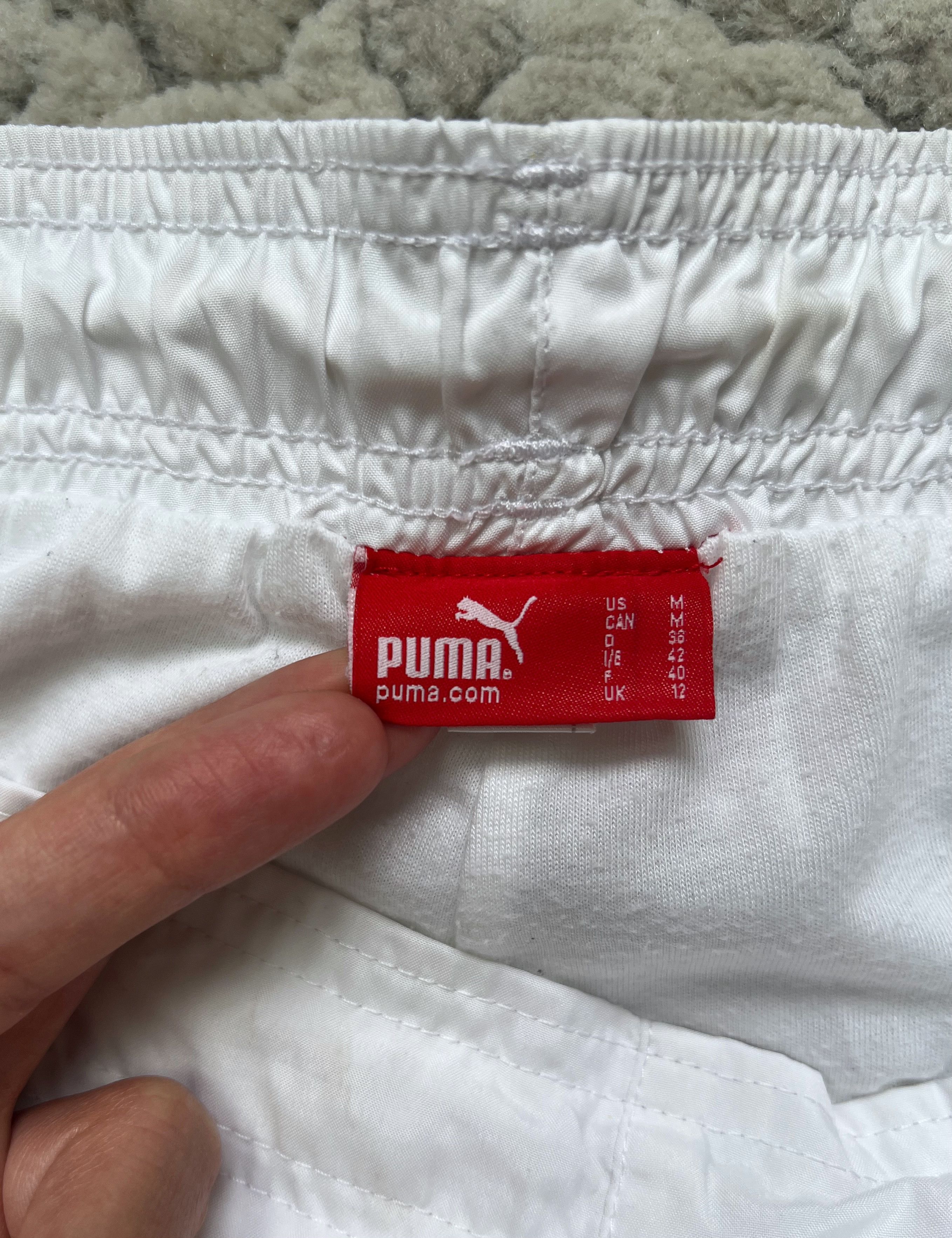 Puma Puma White Track Pants – Gold/Silver Logos – Y2K Style Size US 32 / EU 48 - 14 Thumbnail