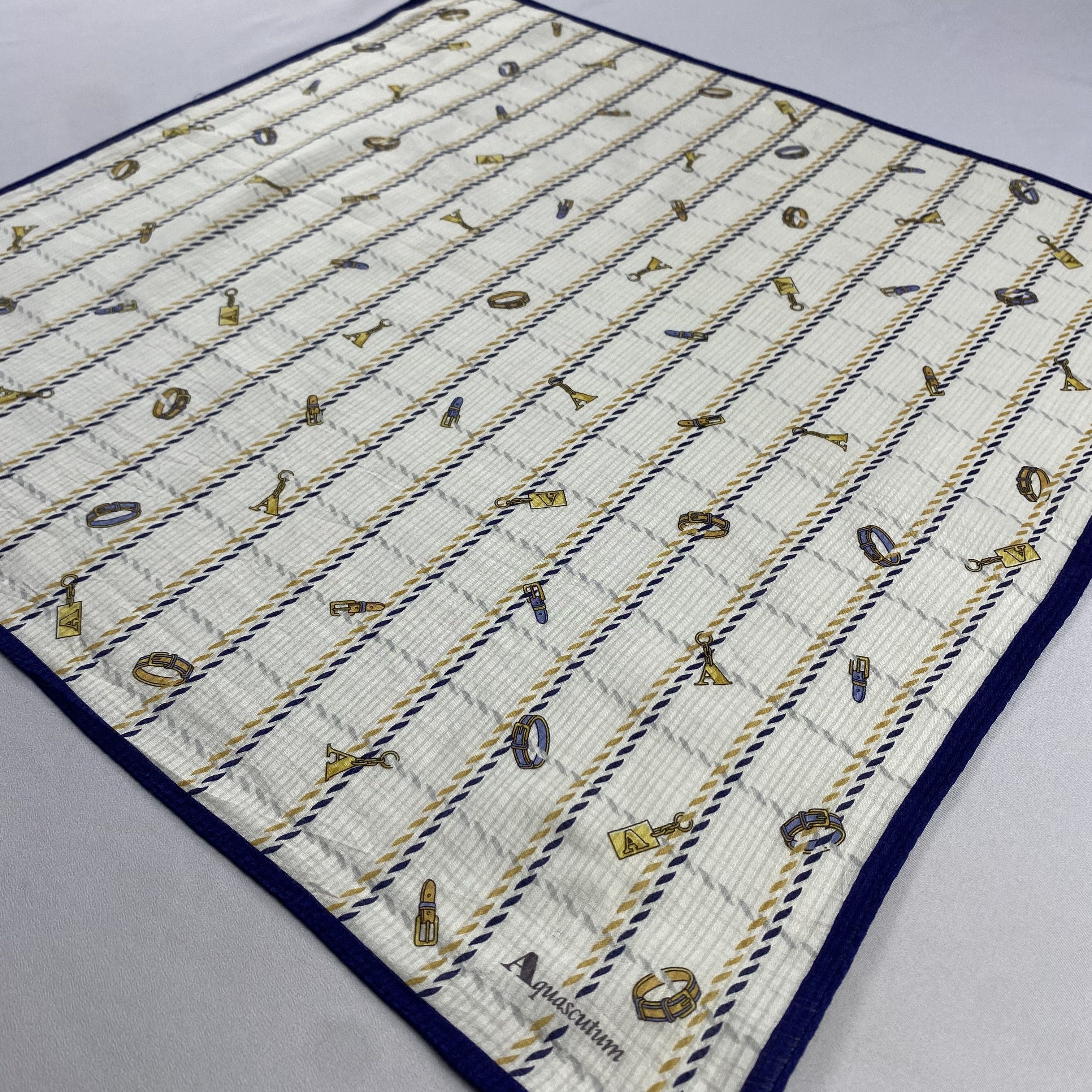 Aquascutum × Vintage Aquascutum Neckerchief / Bandana / Handkerchief-P1310 Size ONE SIZE - 2 Thumbnail