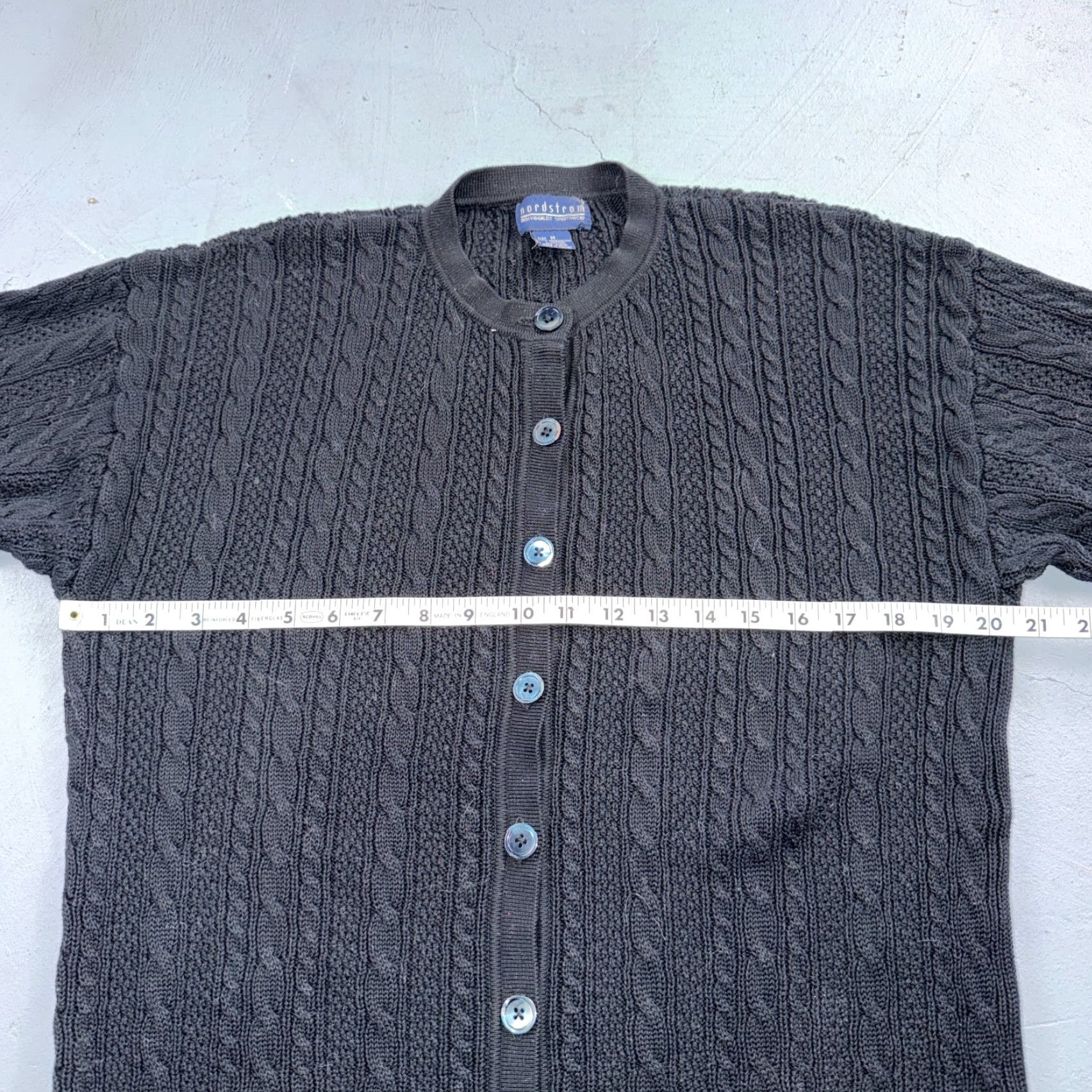 Nordstrom VINTAGE Nordstrom Cardigan Sweater 90s Black Button Front Long Sleeve M Womens Size M / US 6-8 / IT 42-44 - 7 Thumbnail