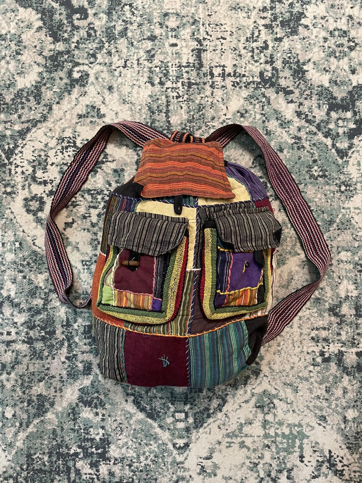 Handmade × Japanese Brand Sashiko Boro Hand Made Inspired Bag Size ONE SIZE - 3 Thumbnail