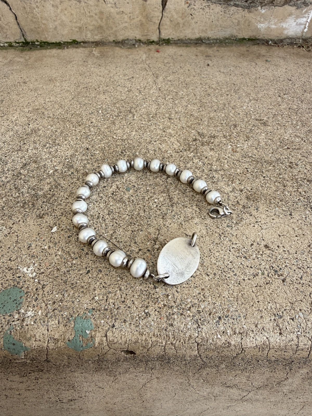Sterling Silver Pearl “Nanny” Sterling Silver Bracelet Size ONE SIZE - 1 Thumbnail
