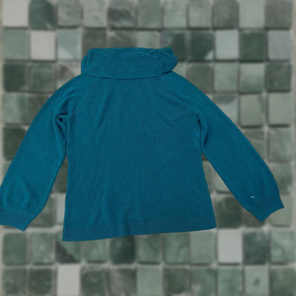 Jones New York Jones Wear New York Long Sleeve Turtleneck Sweater M Women Wool Blend Green Pullover Petite NSW Size M / US 6-8 / IT 42-44 - 1 Thumbnail