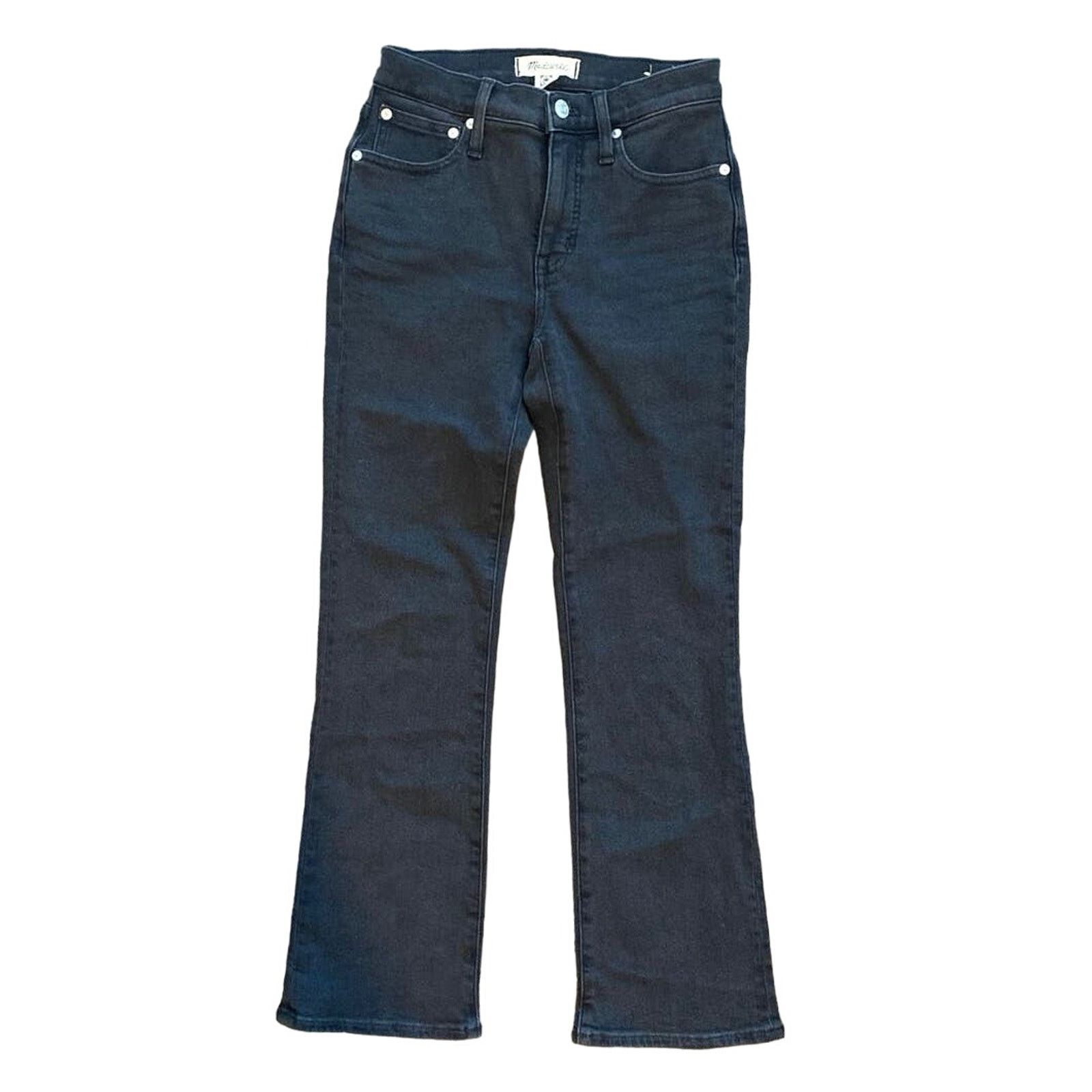 Madewell NWT Madewell Mid Rise Kick Out Jeans Black/Gray Wash Size 24 Size 24" / US 00 / IT 34 - 5 Thumbnail