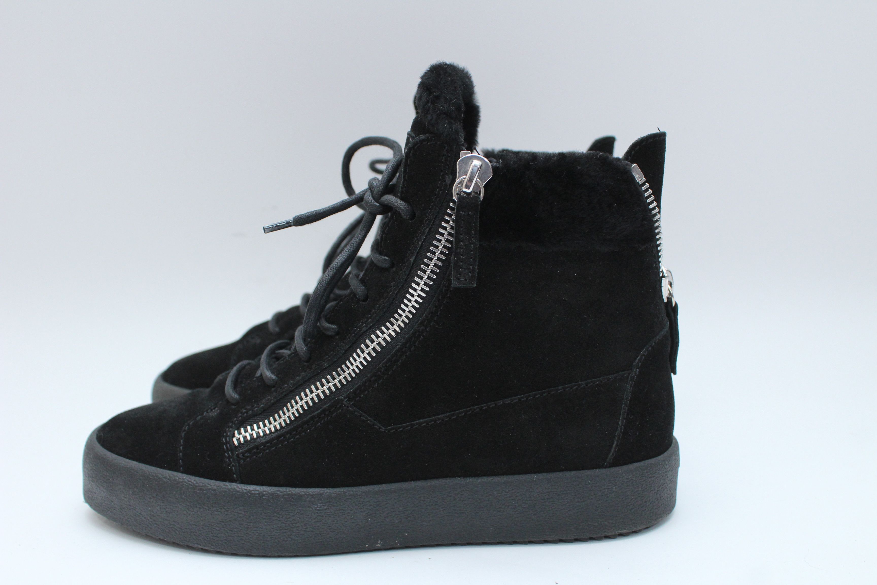 Giuseppe Zanotti Giuseppe Zanotti Suede Shearling High-Top Sneakers 41 Size US 8 / EU 41 - 4 Thumbnail