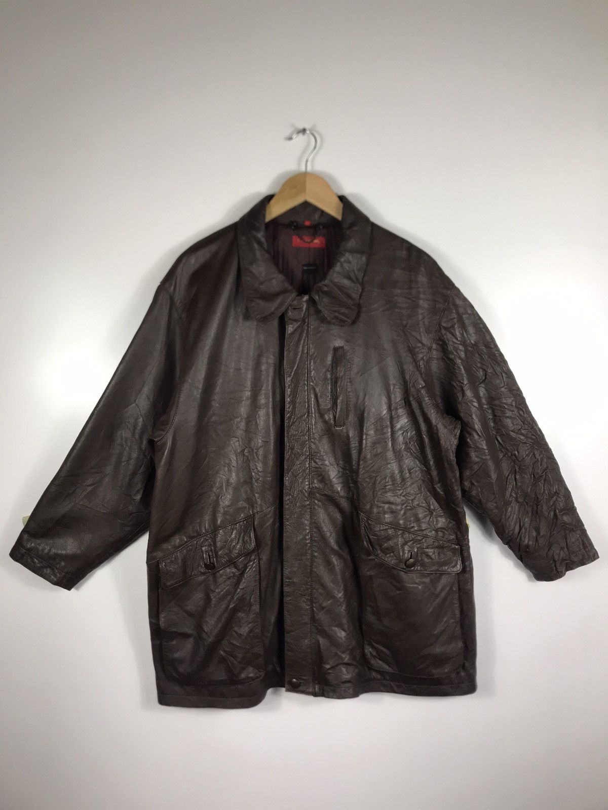 Lancel × Vintage ⚡️Vintage Lancel Paris Zipper Dark Brown Leather Jacket Size US M / EU 48-50 / 2 - 1 Thumbnail