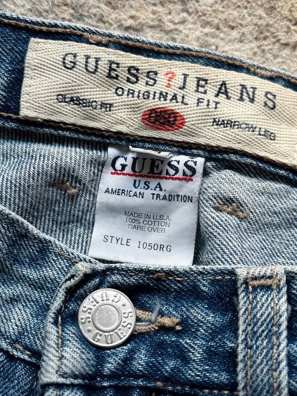 Guess Guess Jeans Made in USA Sz W 29 Baggy Vintage 90s Size 29" - 3 Thumbnail