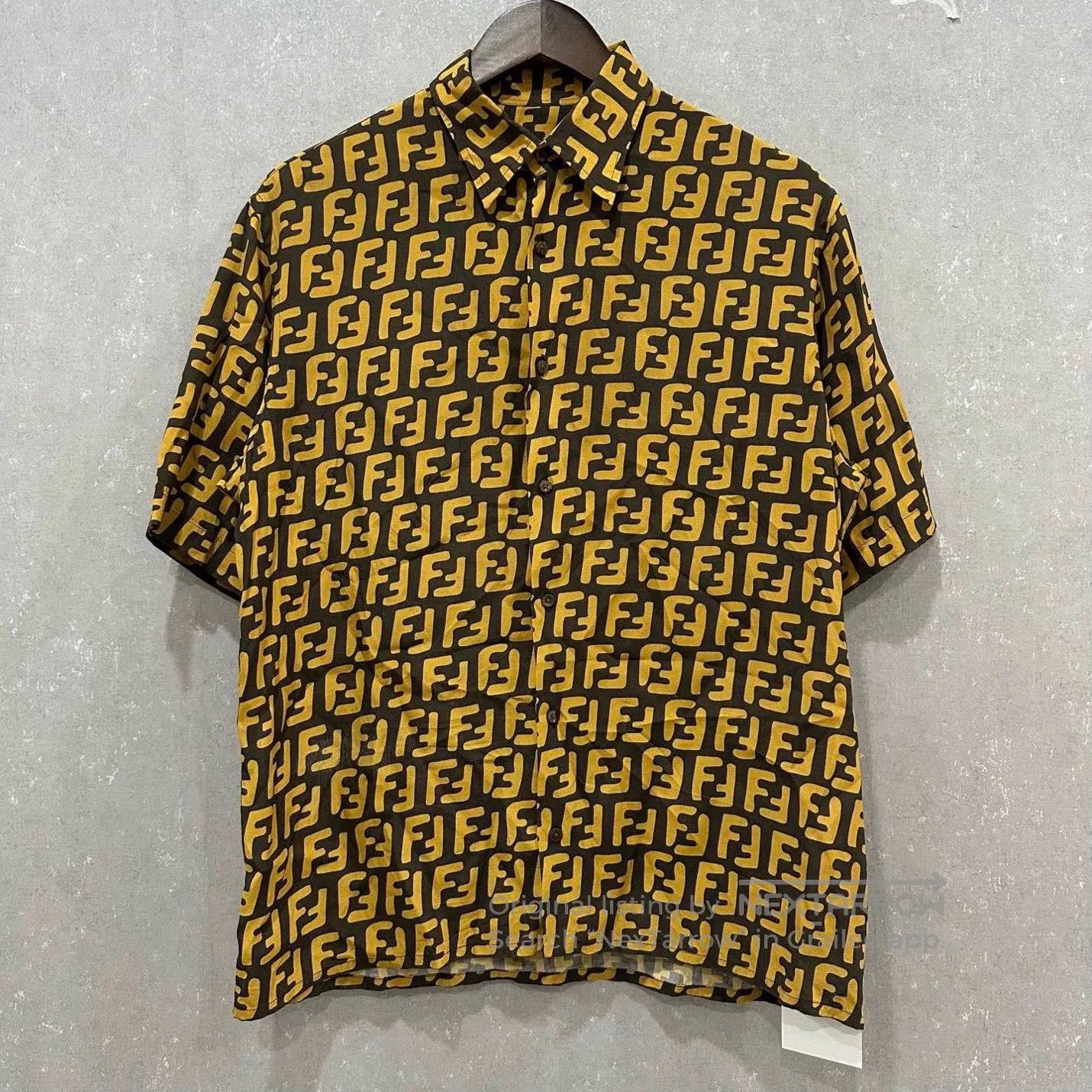 Fendi Fendi Double F Monogram Short Sleeve Shirt. Size US S / EU 44-46 / 1 - 1 Thumbnail