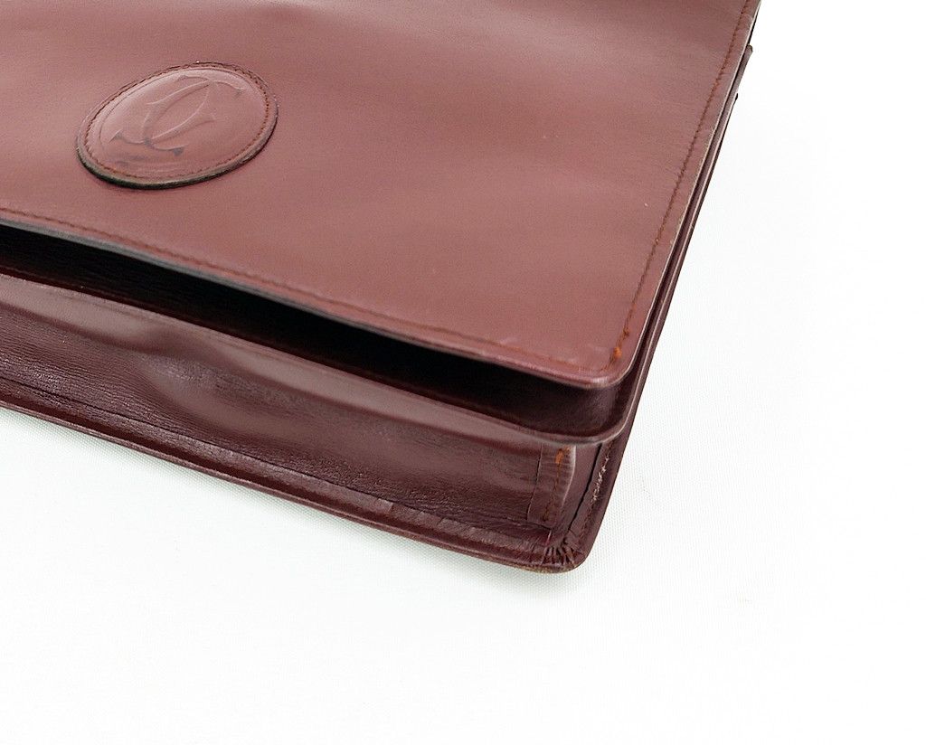 Cartier authentic CARTIER burgundy flap leather clutch bag Size ONE SIZE - 8 Thumbnail