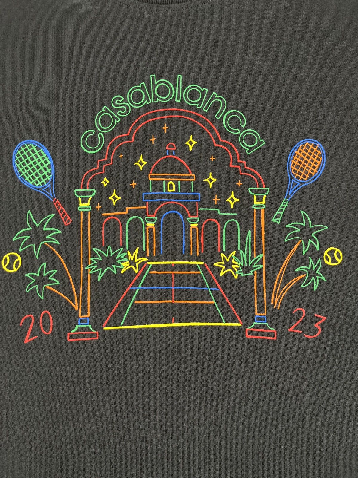 Casablanca Casablanca Rainbow Crayon Temple Black Jersey Tee Size US L / EU 52-54 / 3 - 2 Thumbnail
