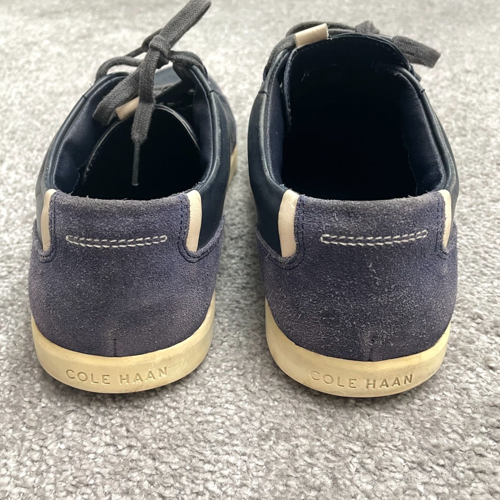 Cole Haan Cole Haan Grand OS Leather Sneaker Mens 10M Navy Blue Lace Up Low Top Size US M / EU 48-50 / 2 - 6 Thumbnail