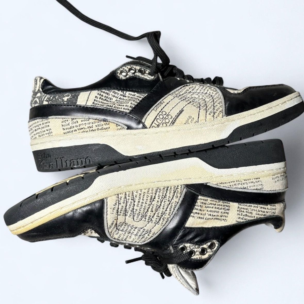 John Galliano Galliano Newspaper Print Sneaker Size US 8 / EU 41 - 2 Thumbnail
