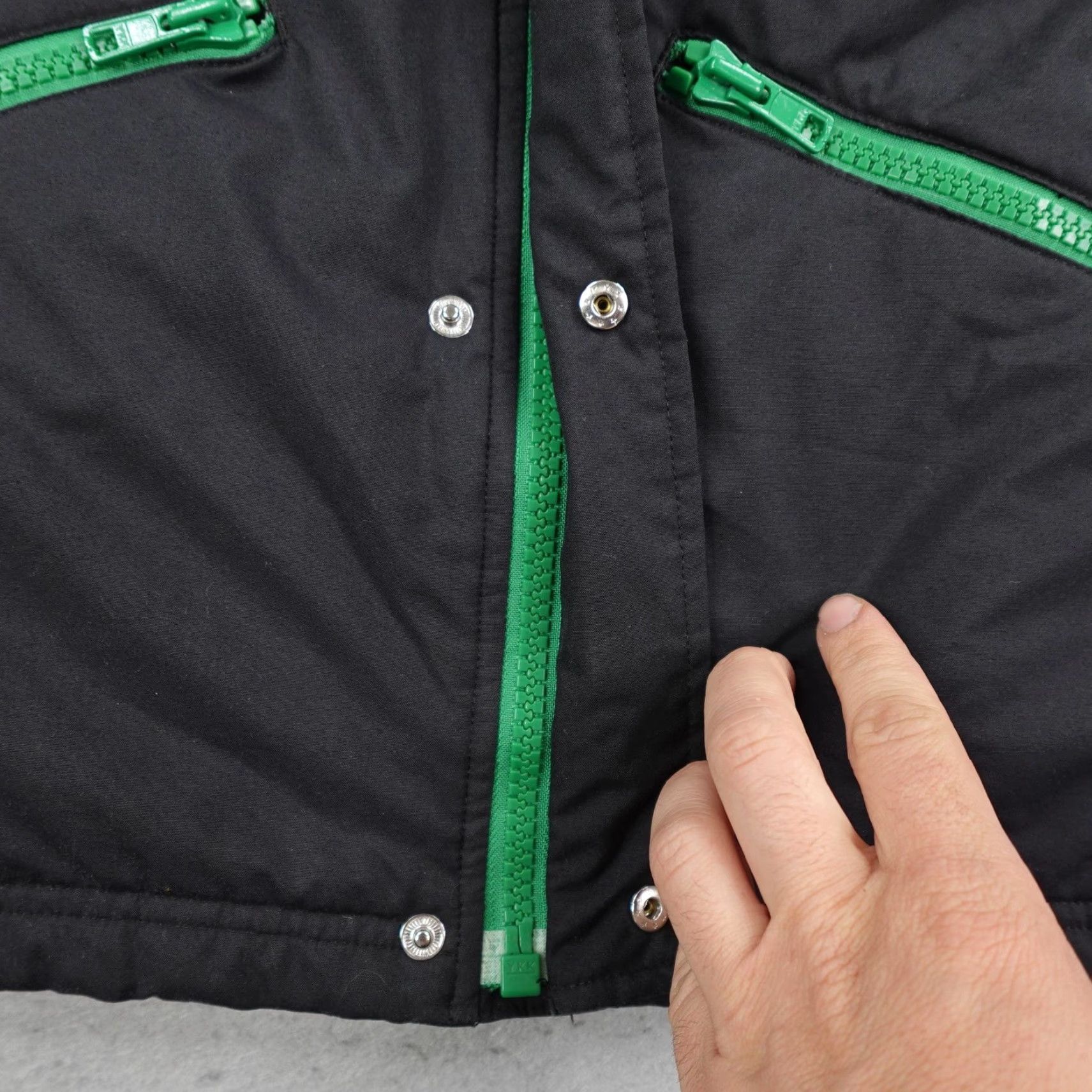 Adidas VINTAGE adidas Jacket Mens L Black Green Team Full Zip Snap Up Racing Coat Size US L / EU 52-54 / 3 - 5 Thumbnail