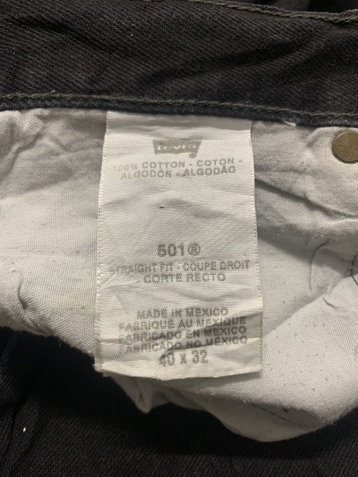 Levi's Size 40x31.5 Vintage 90s Levi's 501 Super Black Jeans Size US 40 / EU 56 - 12 Thumbnail