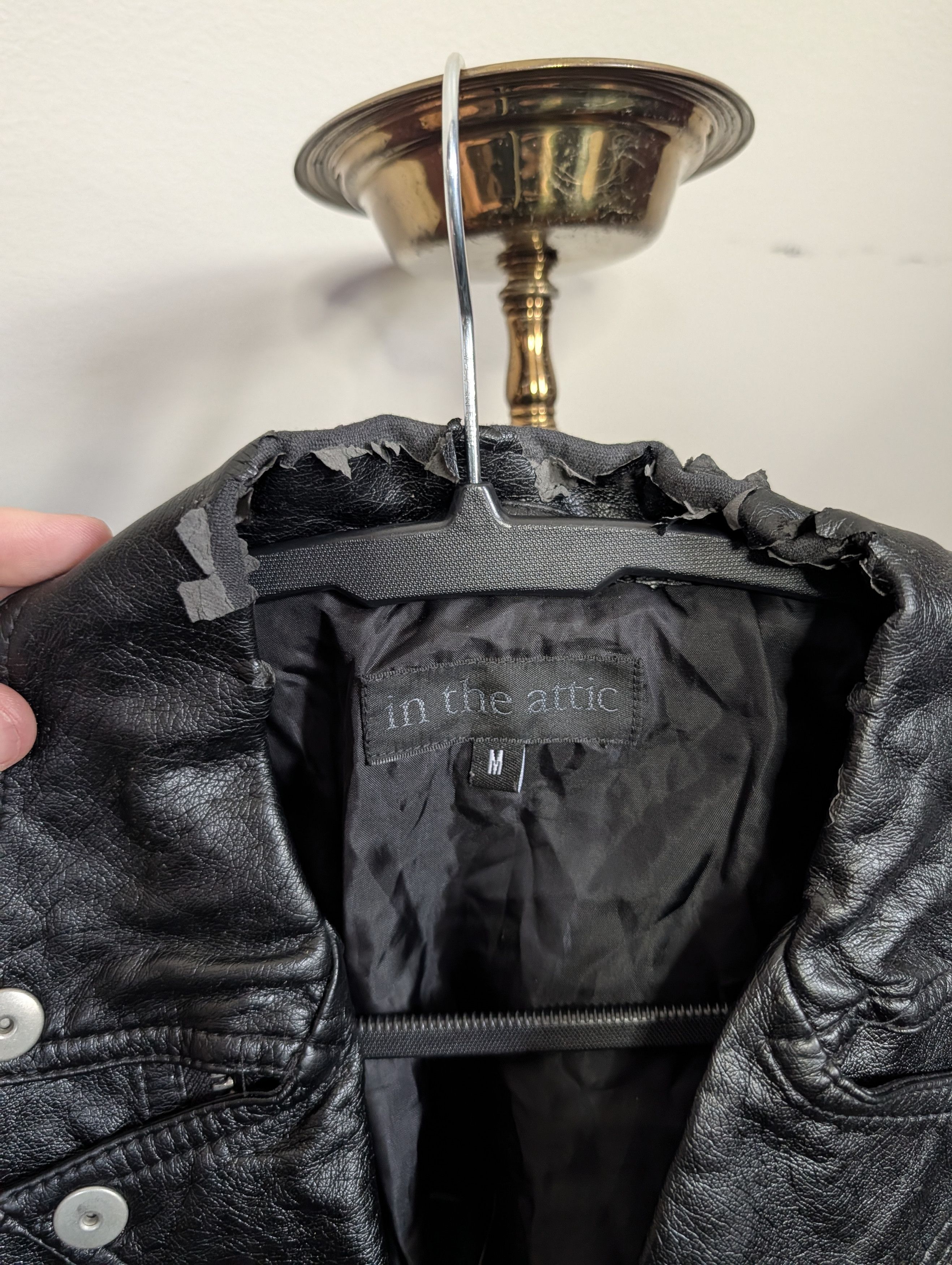 In The Attic Japanese archive graphic black moto faux leather jacket Size US M / EU 48-50 / 2 - 12 Thumbnail