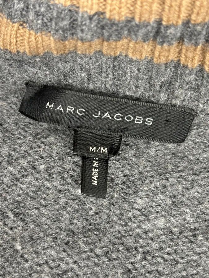 Marc Jacobs Marc Jacobs Grey Wool Contrast Sleeves Teddy Jacket Size US M / EU 48-50 / 2 - 10 Thumbnail