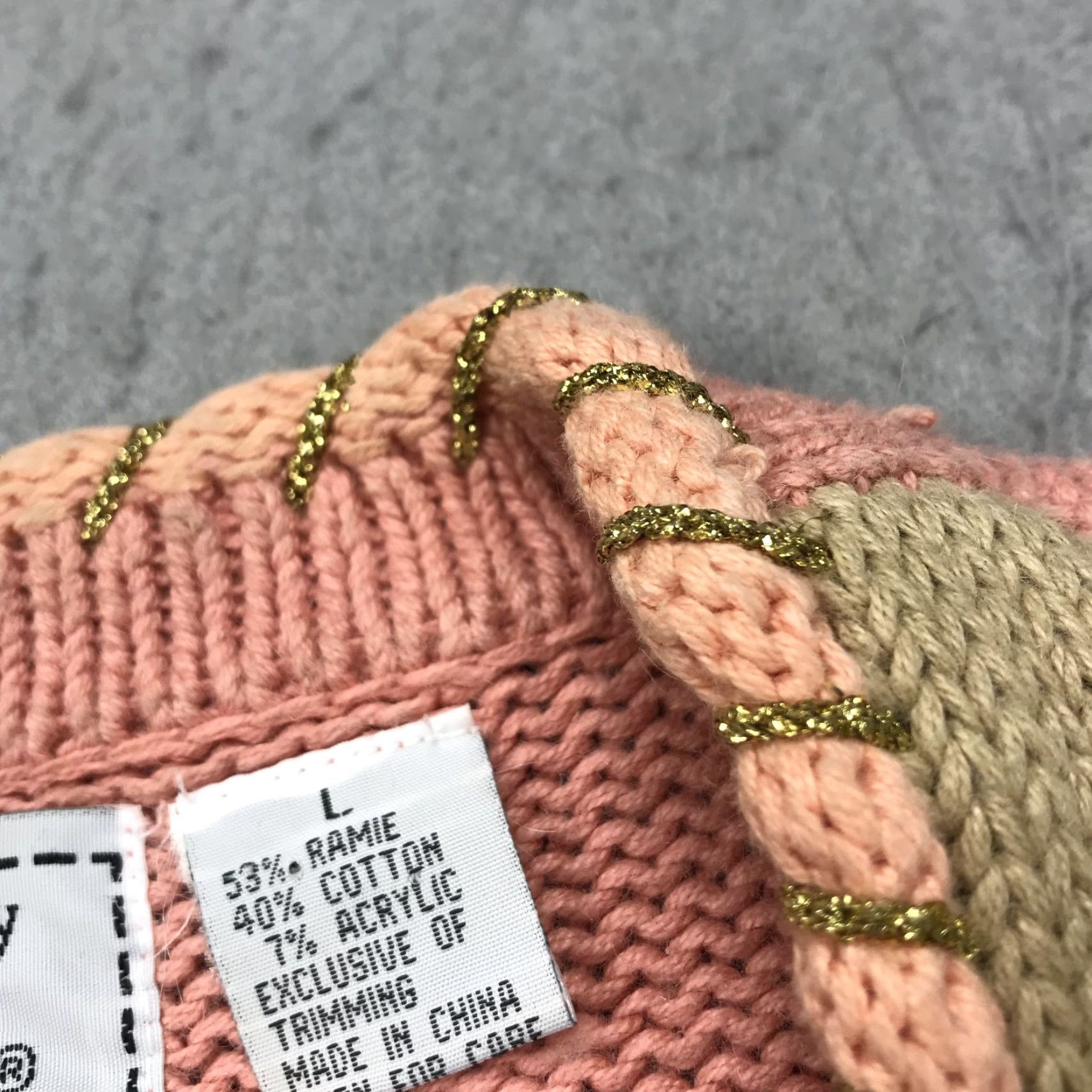 Vintage VINTAGE Storybook Knits Cardigan Sweater Womens L Pink 90s Floral Embroidered Knit Cotton Cottage Grandma AOP Ceremony? Size L / US 10 / IT 46 - 6 Thumbnail